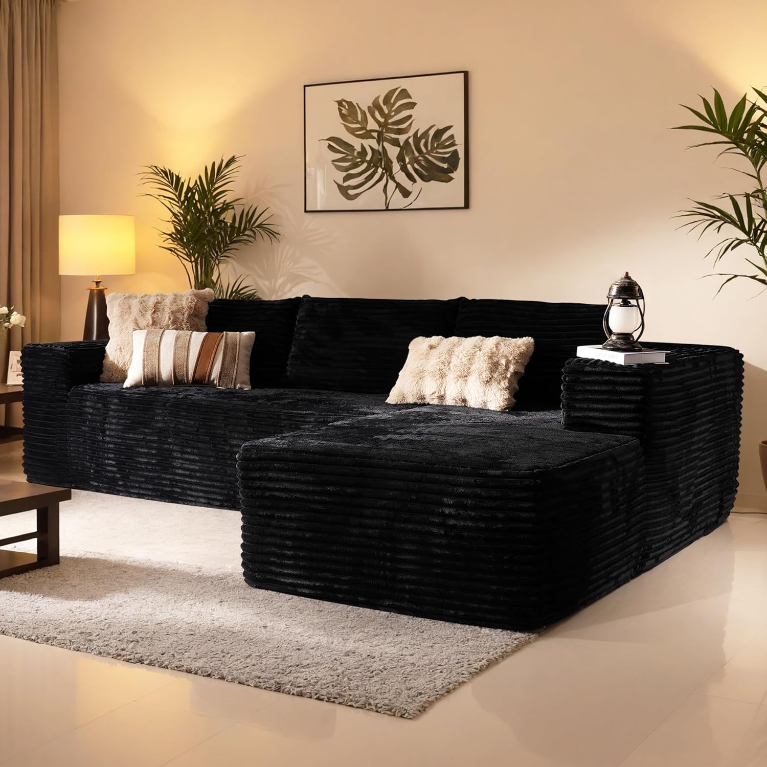 106" Cloud Sectional Couch with Chaise Lounge,L Shaped Modular Modern Sofa,Comfy...