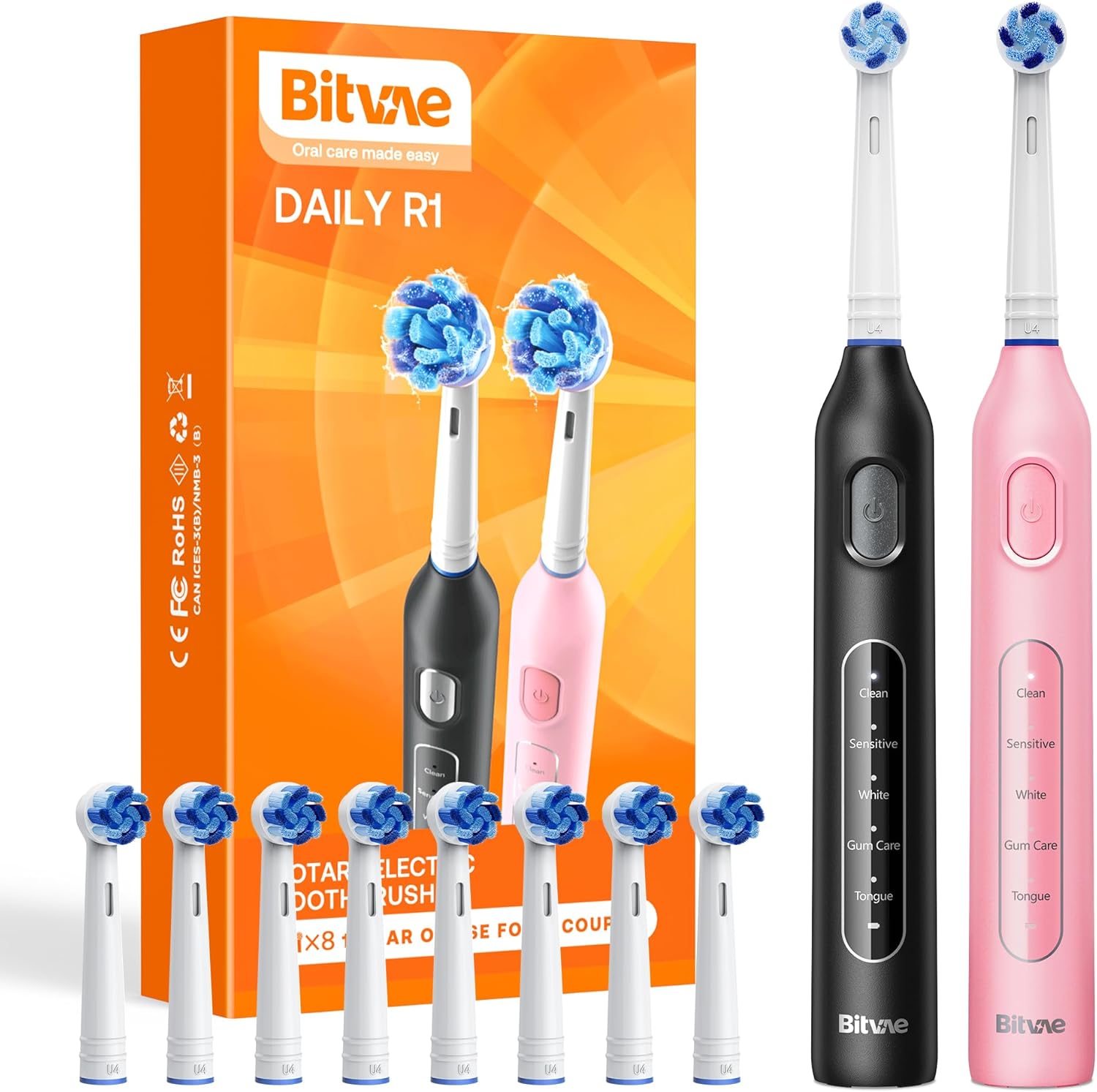 Rotating Electric Toothbrush, Special Toothbrush for Adults and Kids, Innovative...