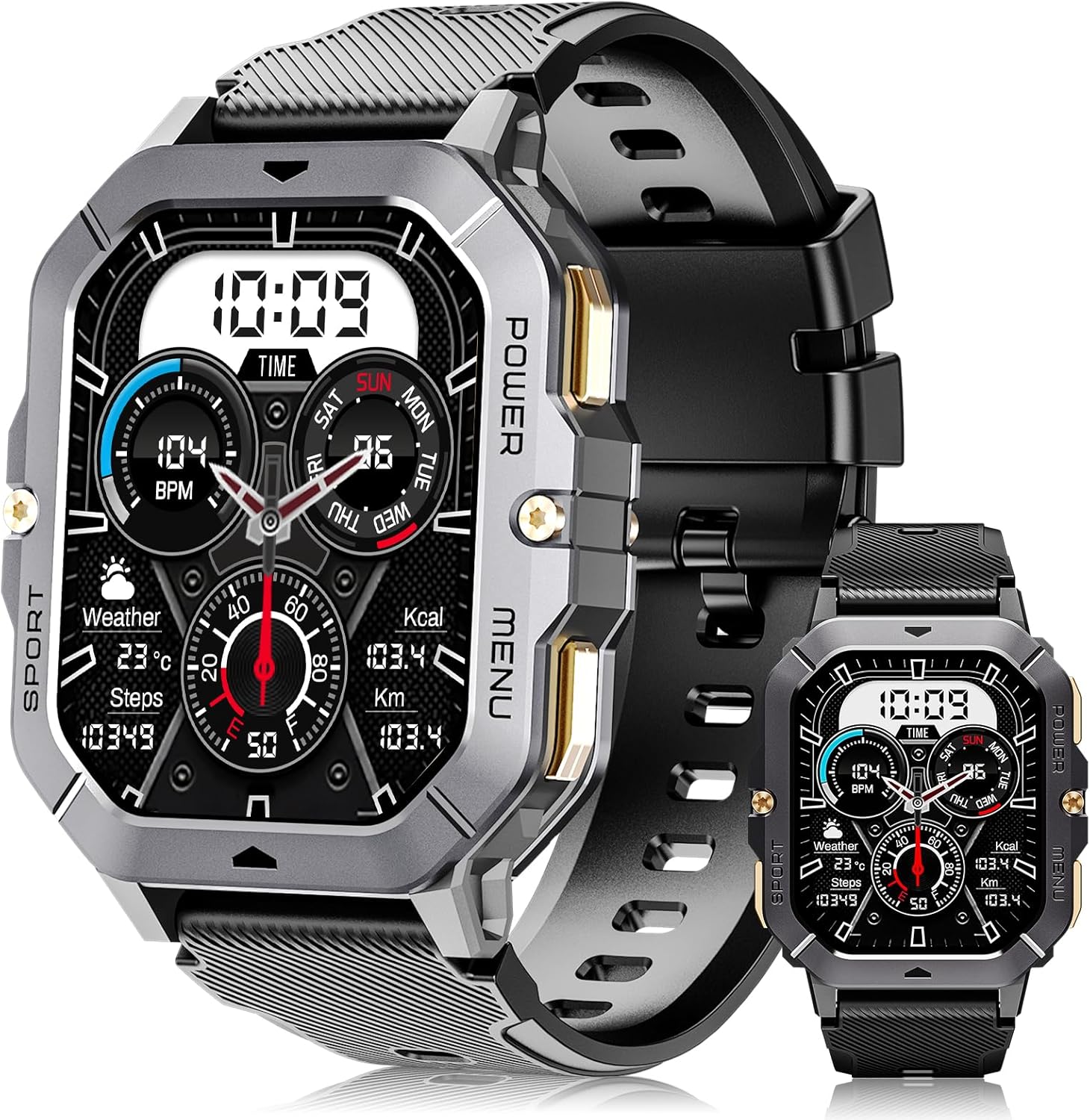 OUKITEL Smart Watch for Men Answer/Make Call, 2.02” HD Screen Fitness Watch with...