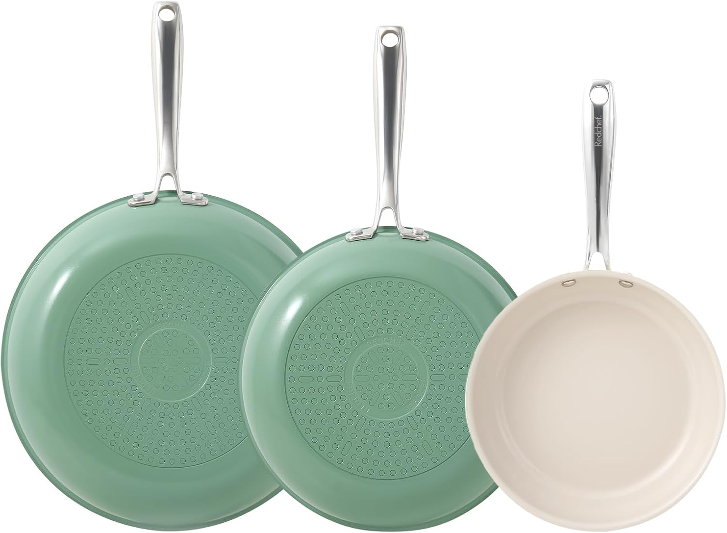 Redchef Non Stick Ceramic Frying Pan Set, Non Toxic Ceramic Pans for Cooking, 20...