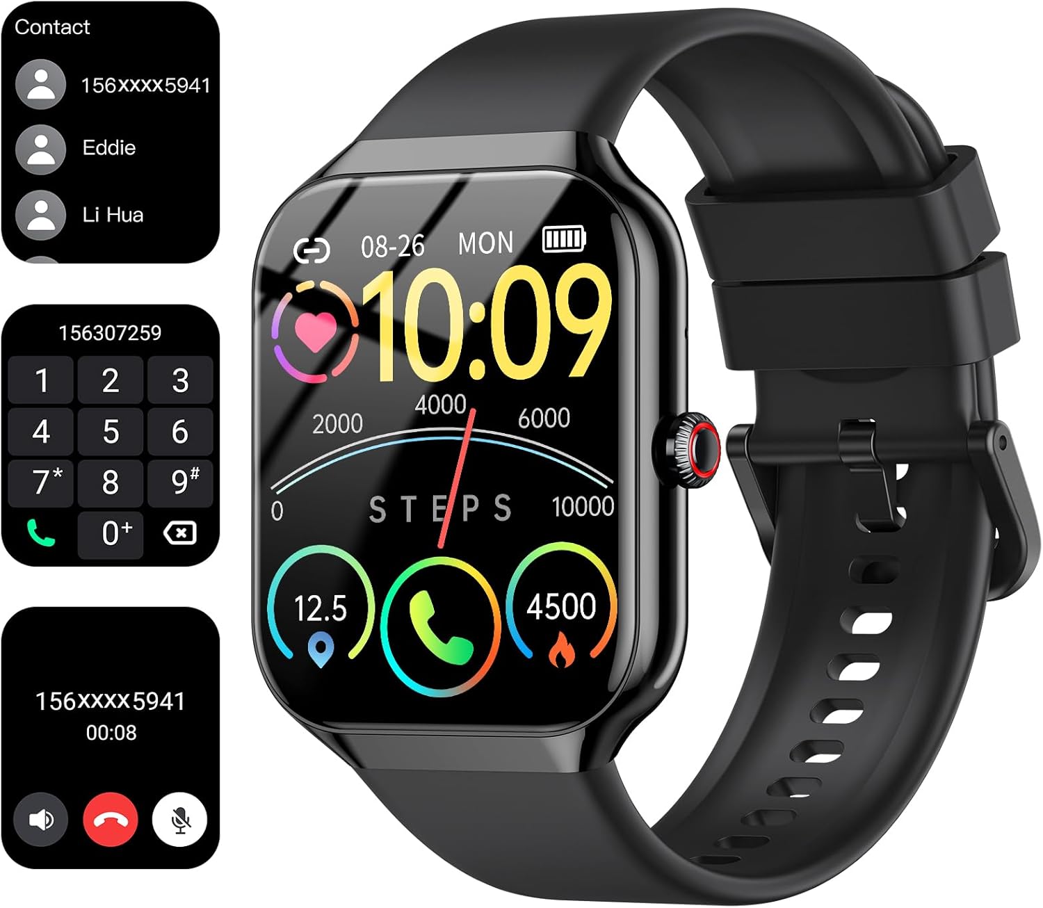Smart Watch for Men Women Answer/Make Call, 1.96" HD Touch Screen SmartWatch,Hea...