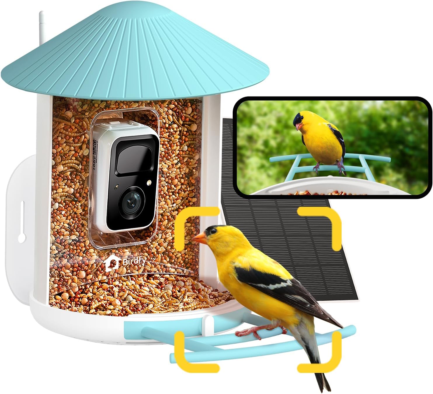 NETVUE by Birdfy AI Smart Bird Feeder with Camera Solar Powered, AI Auto Capture...