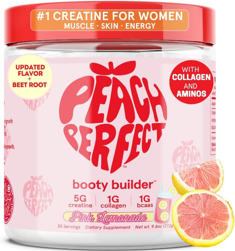 Creatine Monohydrate Powder, Pink Lemonade, Glute Builder Creatine for Women wit...