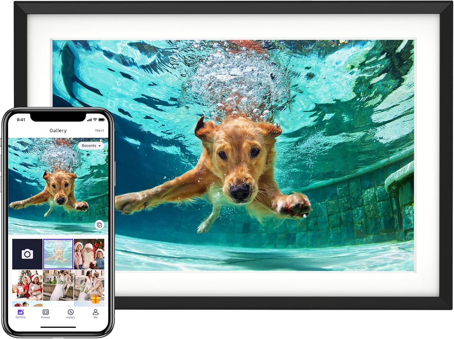 10.1'' Digital Picture Frame with 32GB Storage, Digital Photo Frame with 1280x80...