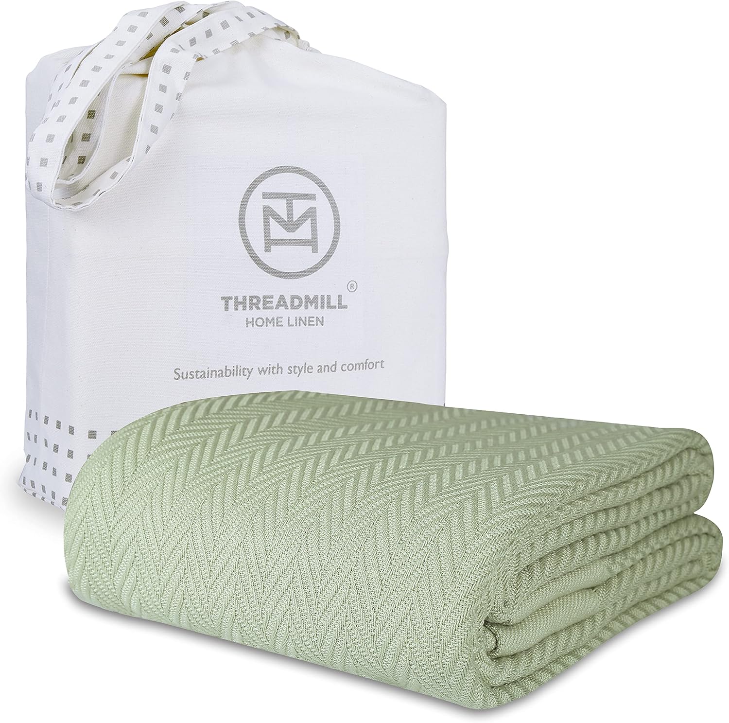 Luxury Threadmill Cotton Blanket, Premium Cozy Blanket for King Size Bed, Innova...