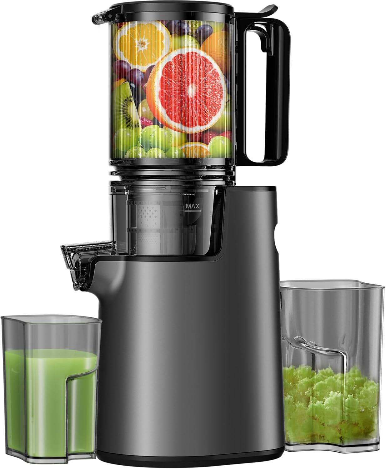 Cold Press Juicer, Masticating Juicer with 5.4" Wi...
