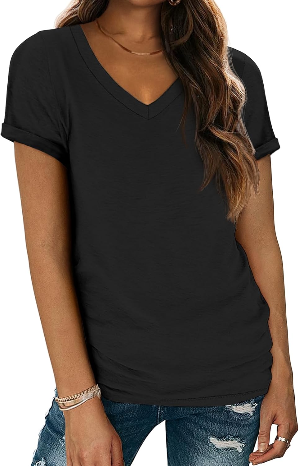 ATHMILE T Shirts, Special Short Sleeve V Neck Tees for Women, Innovative Fashion...