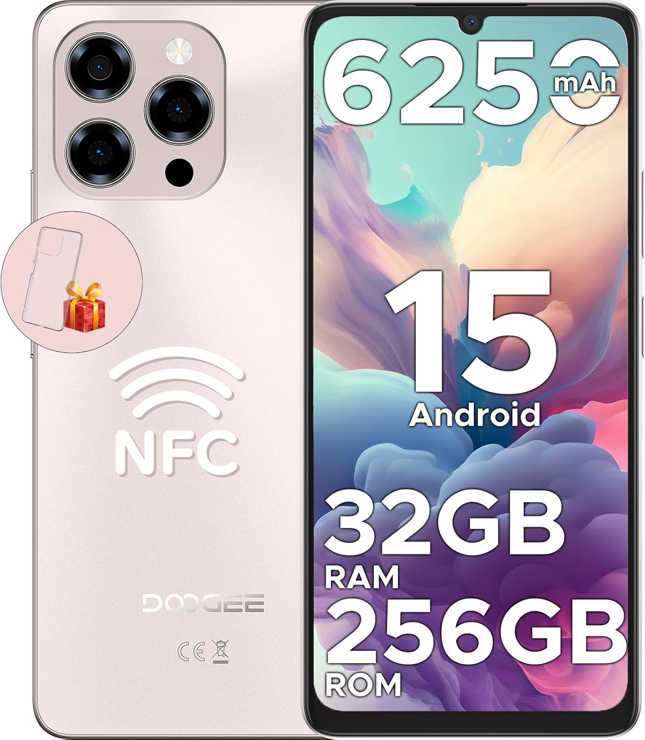 DOOGEE Note 58 Pro Mobile Phones, Android 15 Smartphone 2025, 6250mAh & 32GB+256...