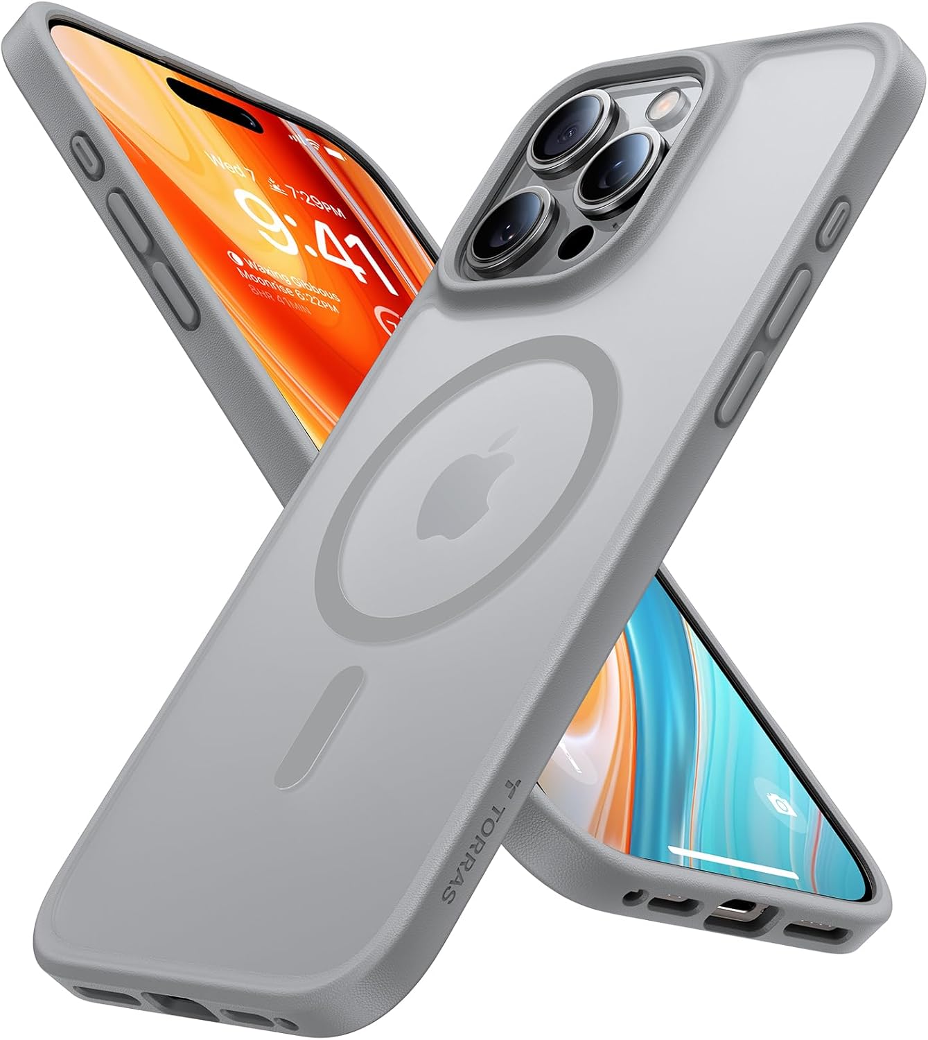TORRAS iPhone 16 Pro Case, Unique MagSafe Case with 12FT Military Grade Shockpro...