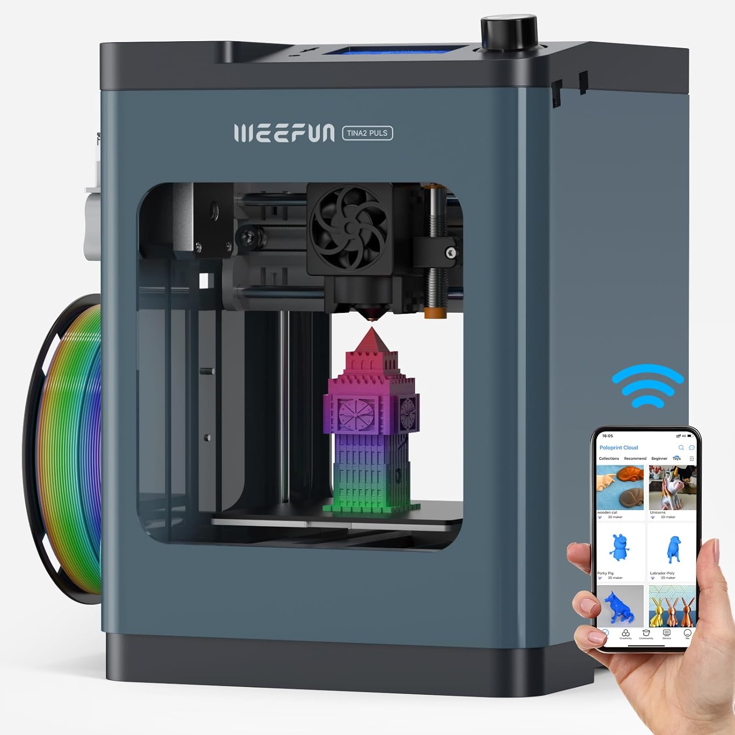 WEEFUN TINA2 PLUS 3D Printer, Special High-Speed FDM 3D Printer with 250mm/s Out...