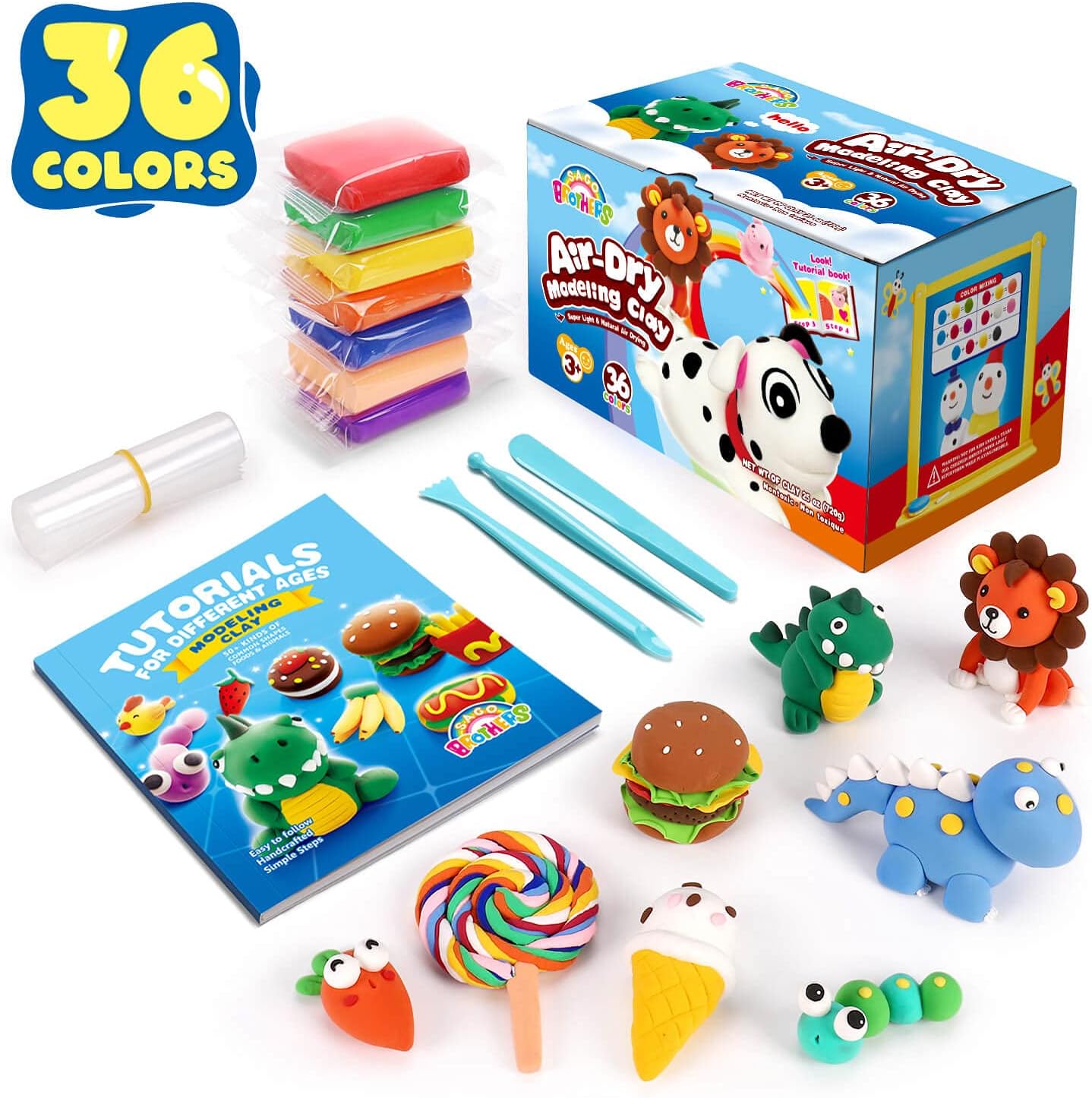 SAGO BROTHERS Air Dry Clay, Special Modelling Clay Set for Creativity, Innovativ...