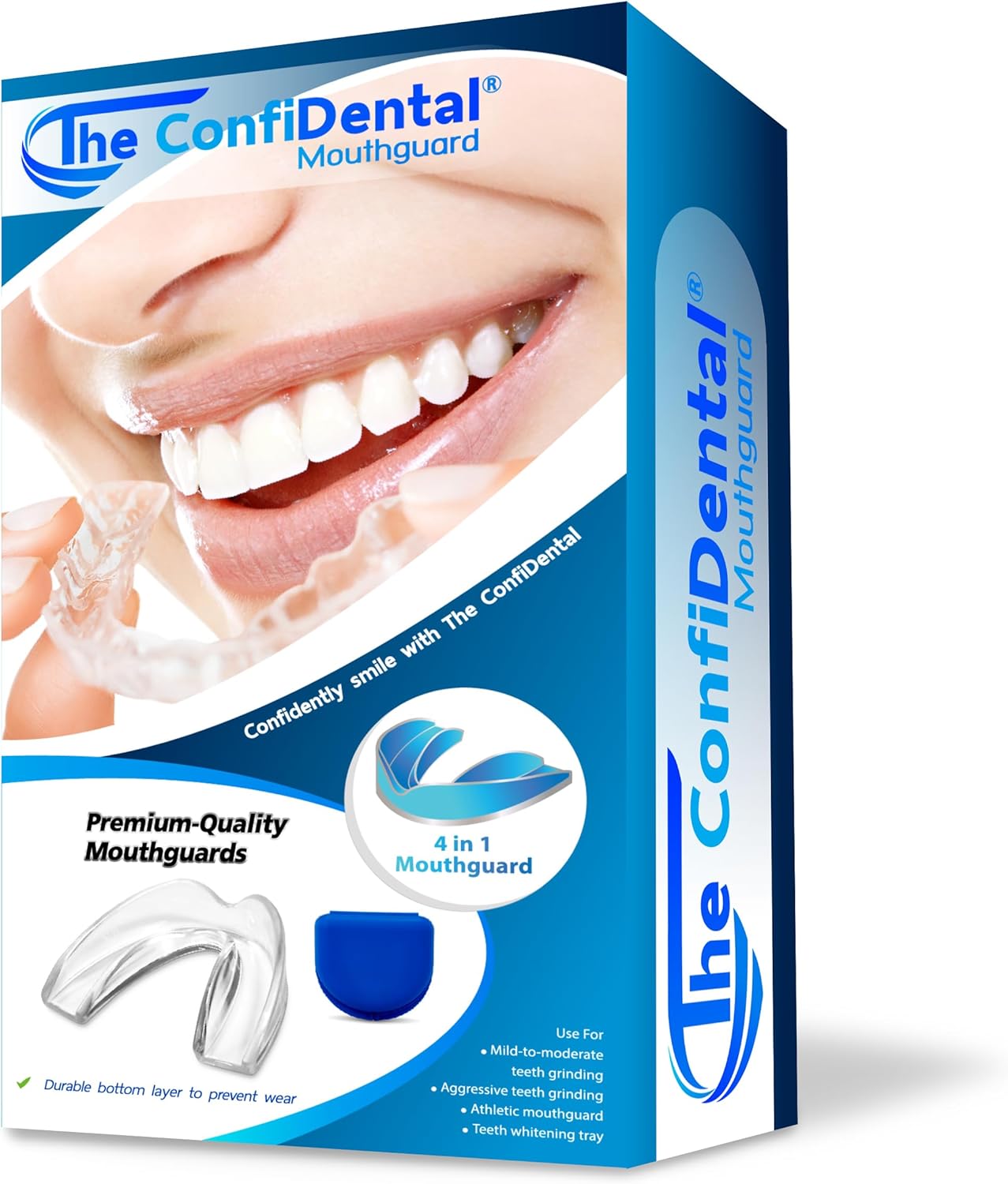 Pack of 3 Moldable Mouth Guard for Teeth Grinding Clenching Bruxism, Sport Athle...