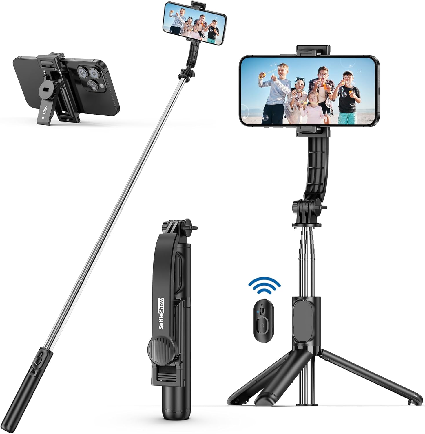 Selfie Stick, 4 in 1 Selfie Stick Tripod, 41 Inch 106cm Extendable and Portable...