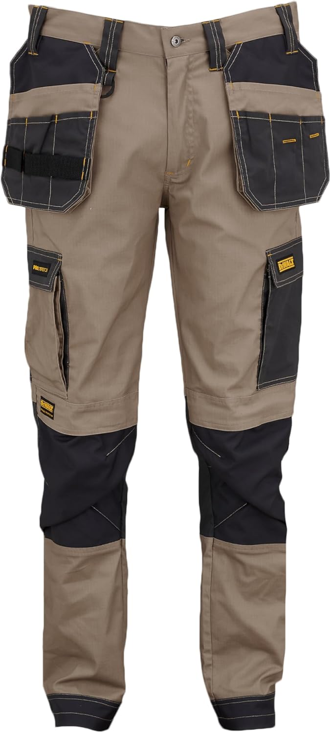 Top-notch DEWALT Men's Fairhaven Pro-Stretch Trousers, Exceptional Slim Fit Work...