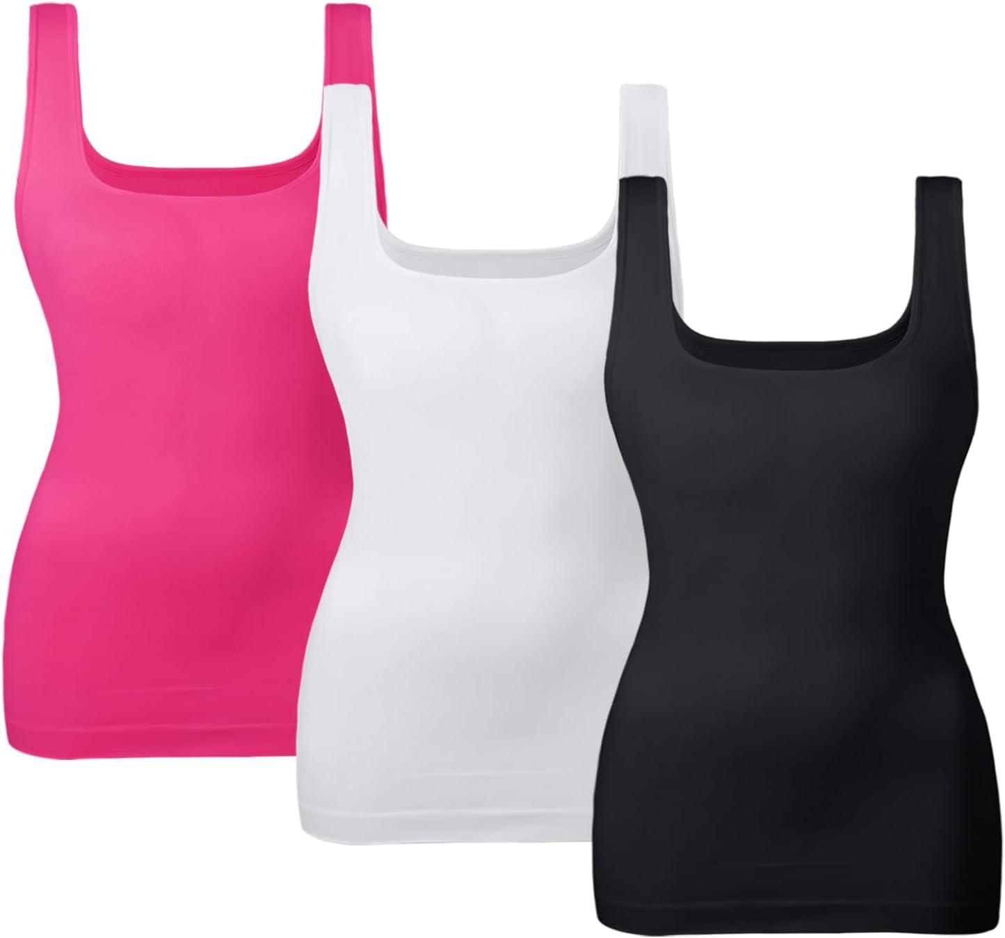 EUYZOU Women Tummy Control Shapewear, Special Seamless Square Neck Compression T...
