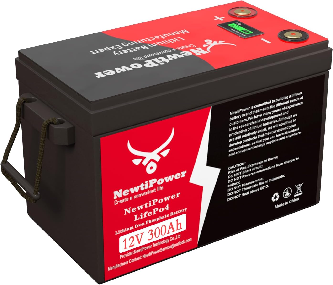 12V 300Ah Small-Volume LiFePO4 Lithium Battery,250A BMS,10000+ Deep Cycle Lithiu...