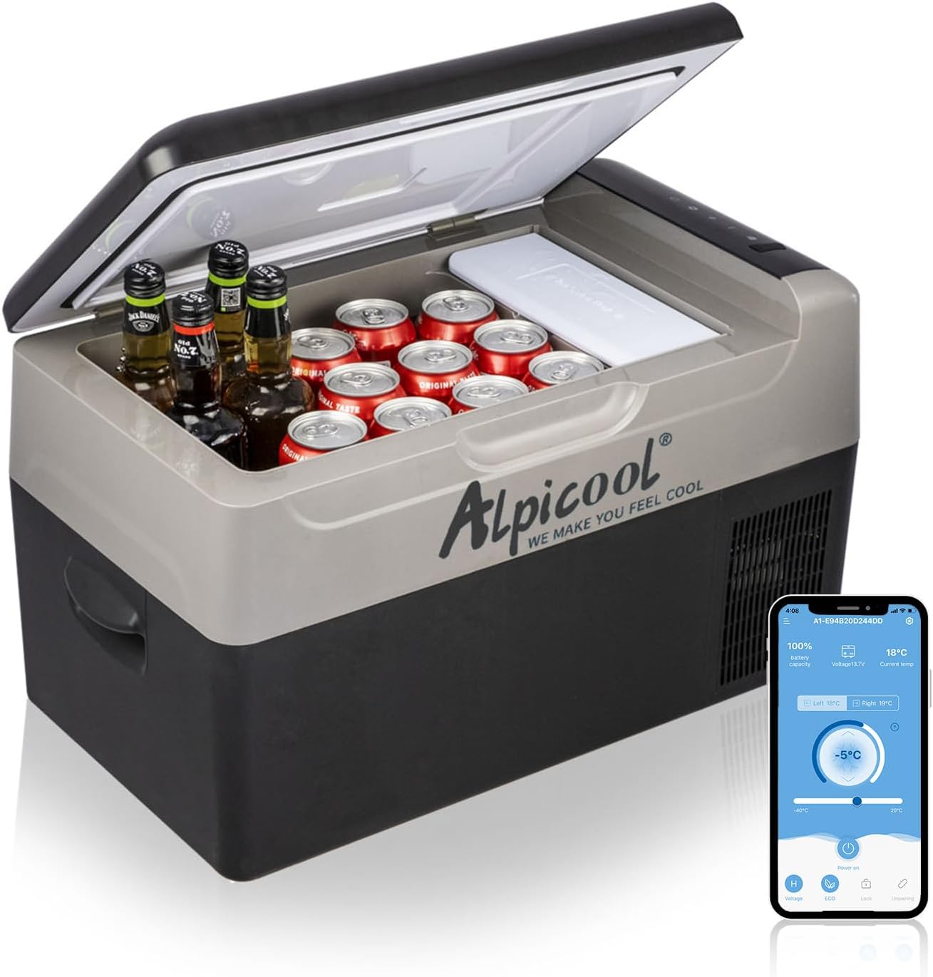Alpicool G22 Compressor Car Fridge, Special 22L DC 12v Camping Refrigerator, Inn...