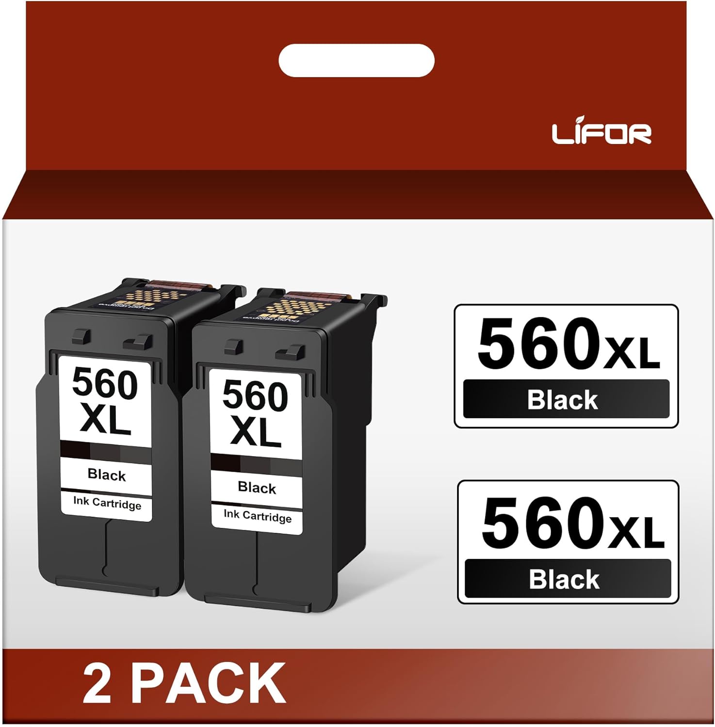 LIFOR PG-560 XL Ink Cartridges, Special High Yield Replacement Ink Cartridges fo...