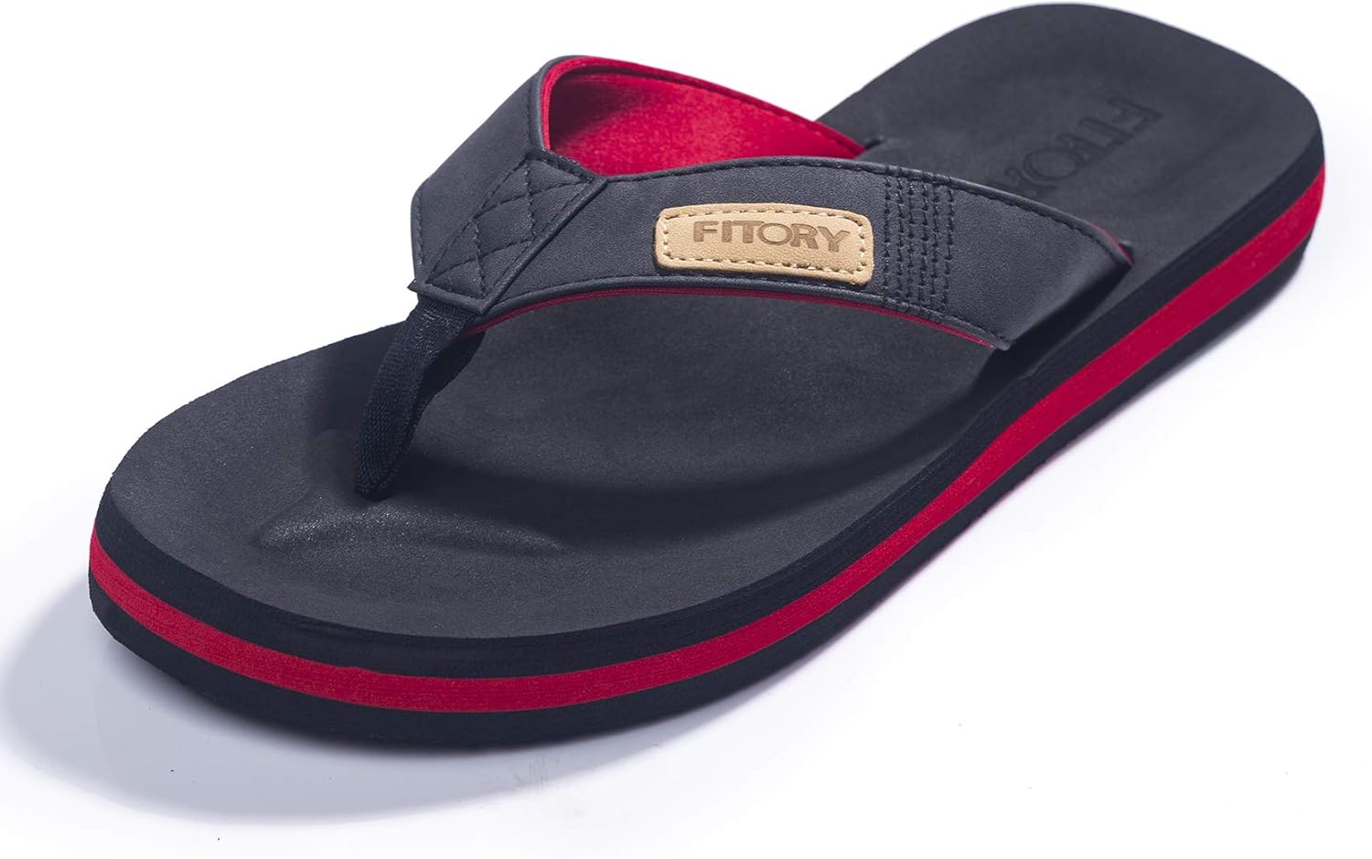 Comfortable FITORY Men's Sport Flip Flops, Special Arch Support Thong Sandals, H...