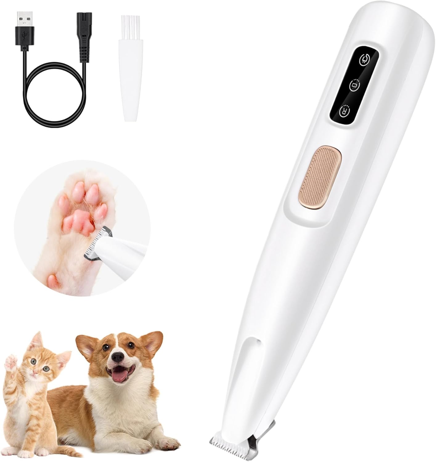 Mcbazel Pet Paws Trimmer, Innovative Hair Shaver Grooming Clipper with LED Light...