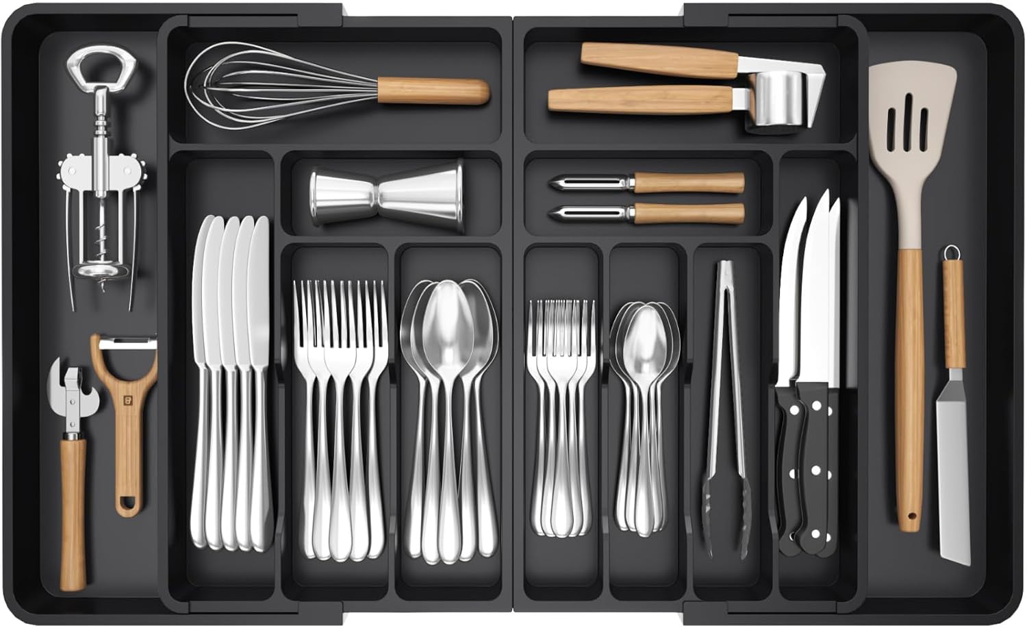 Lifewit Cutlery Drawer Organiser, Special Expandable Utensil Tray for Kitchen, I...