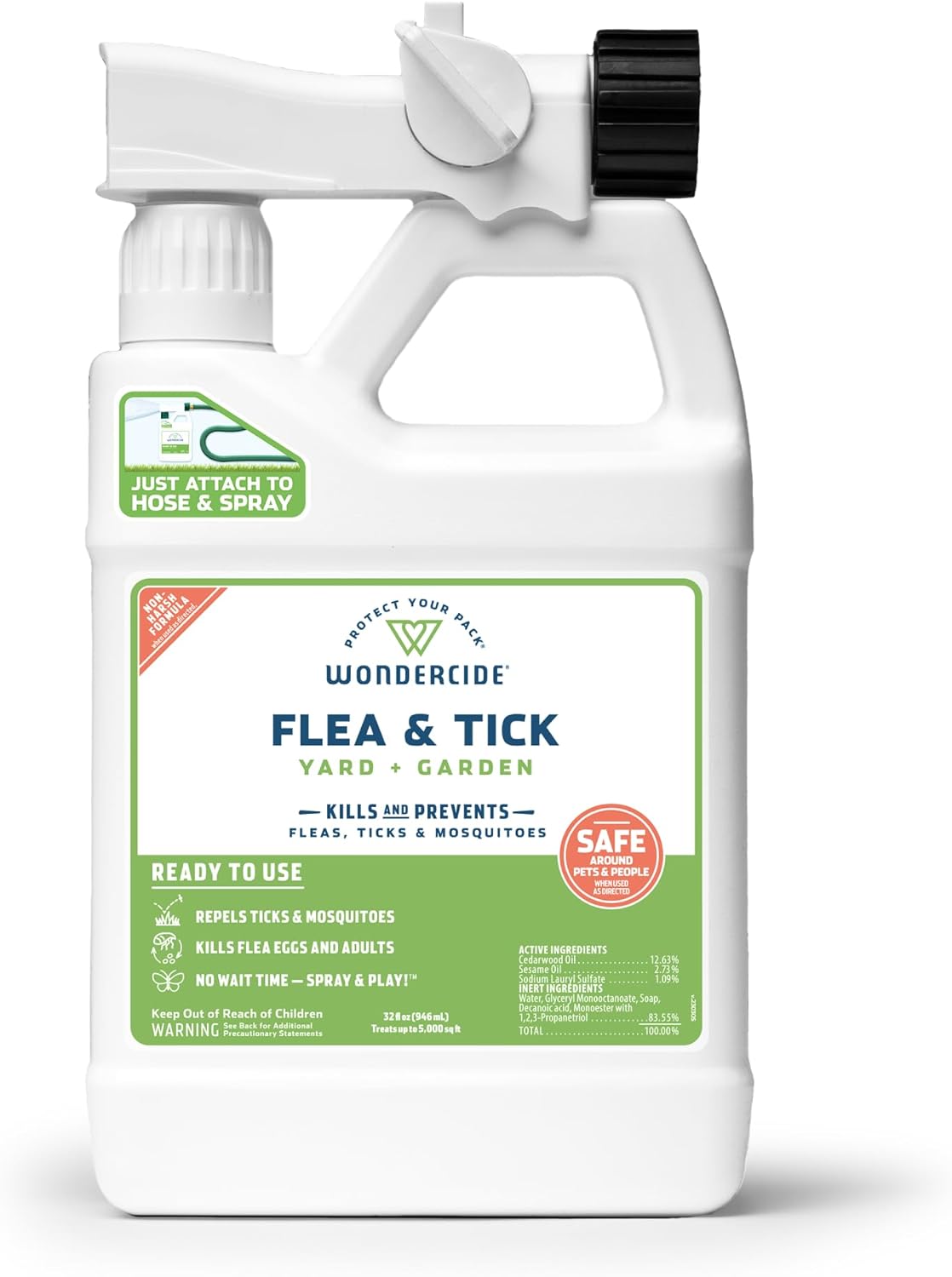 Effective Wondercide Yard Spray, Special Ready to Use Spray with Natural Essenti...