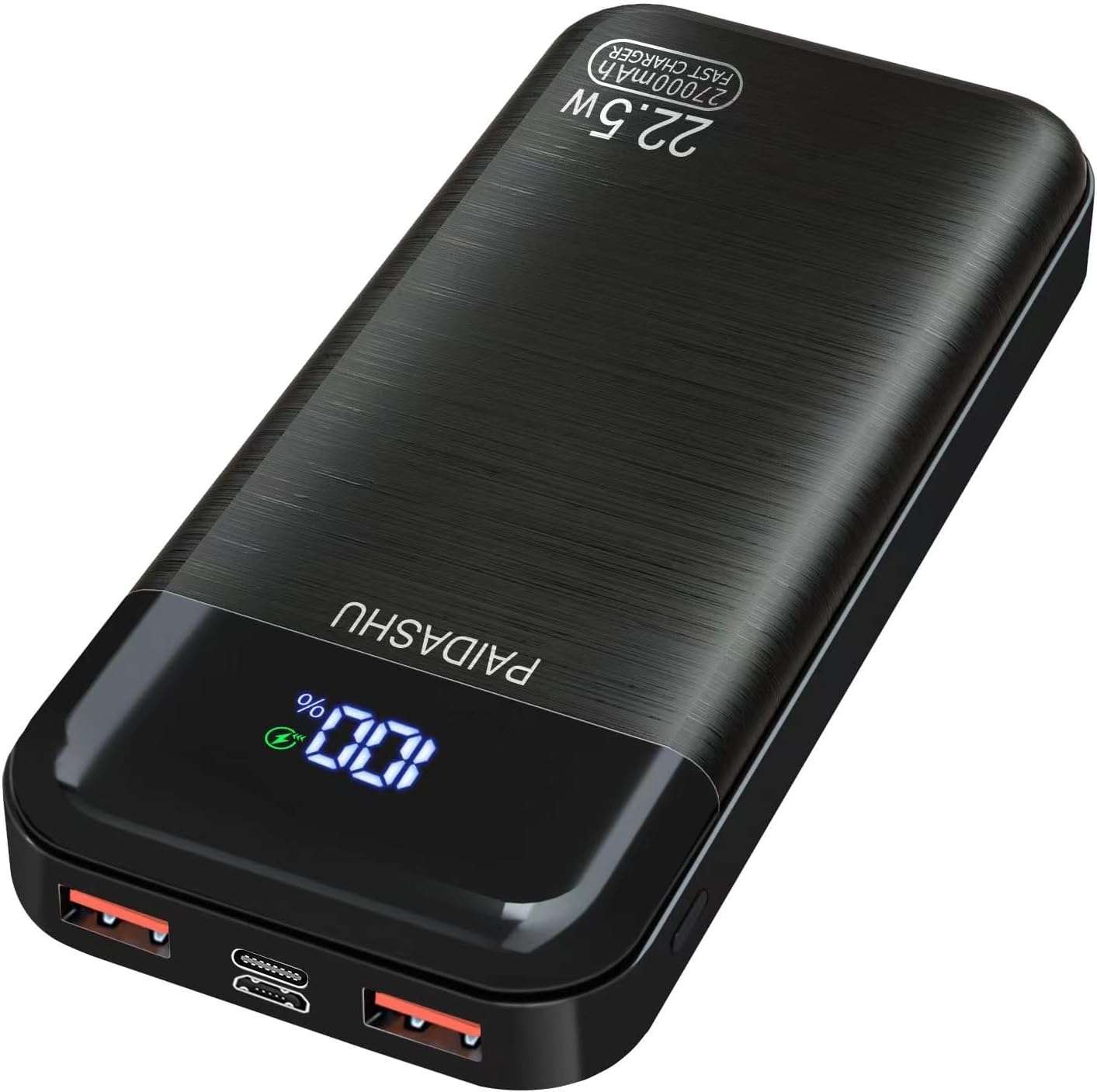 Power Bank 27,000mAh, PD3.0 QC4.0 22.5W Fast Charging PD20W USB C PowerBank Port...