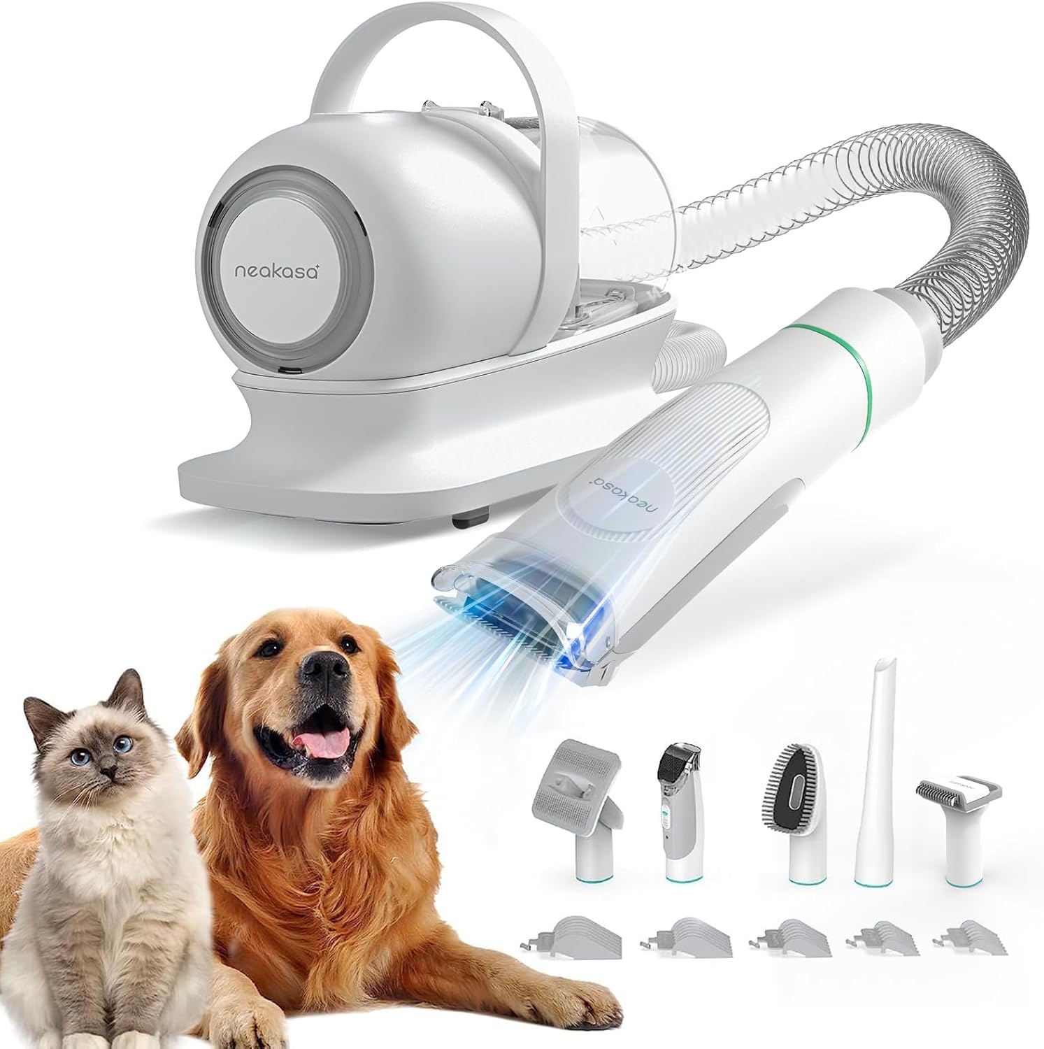 neabot Neakasa P1 Pro Pet Grooming Kit & Vacuum Suction 99% Pet Hair, Profession...