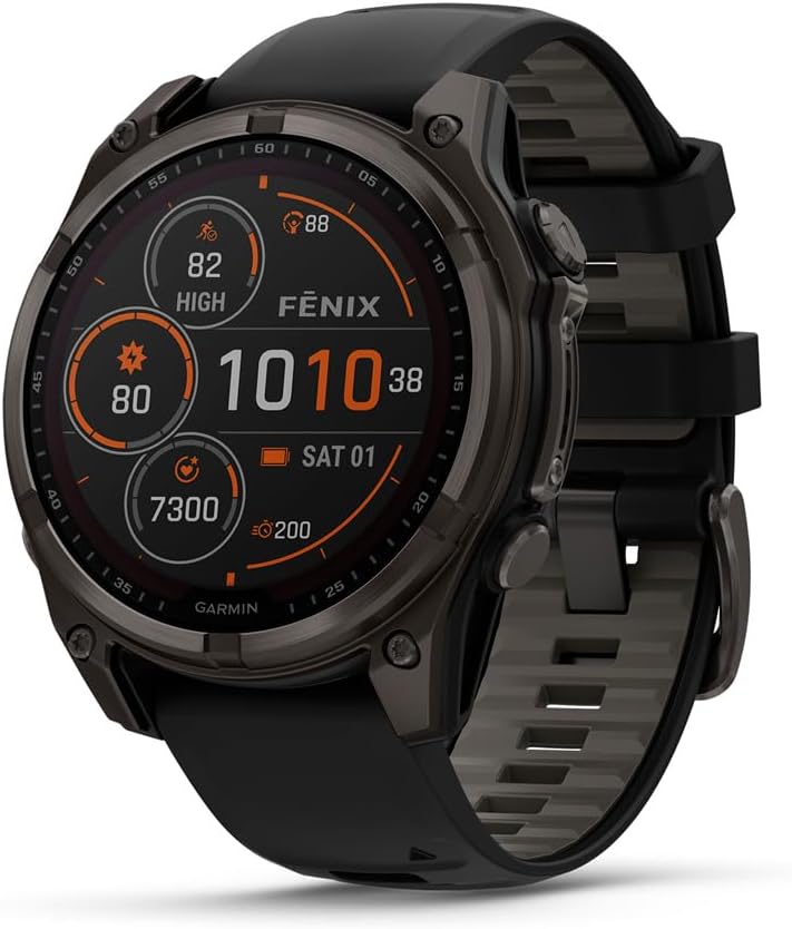 Garmin fēnix® 8 – 47 mm, Solar, Sapphire, Premium Multisport GPS Smartwatch, Lon...