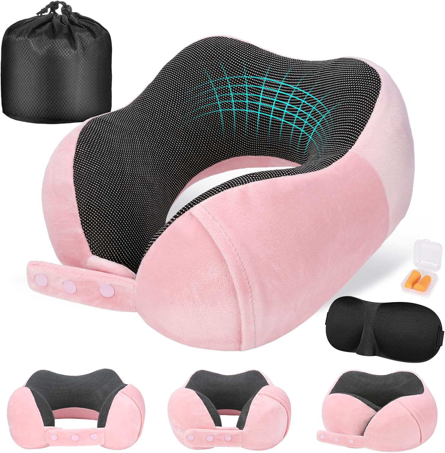 Travel Pillow, Special Neck Pillow for Airplane, High-Quality Memory Foam Travel...