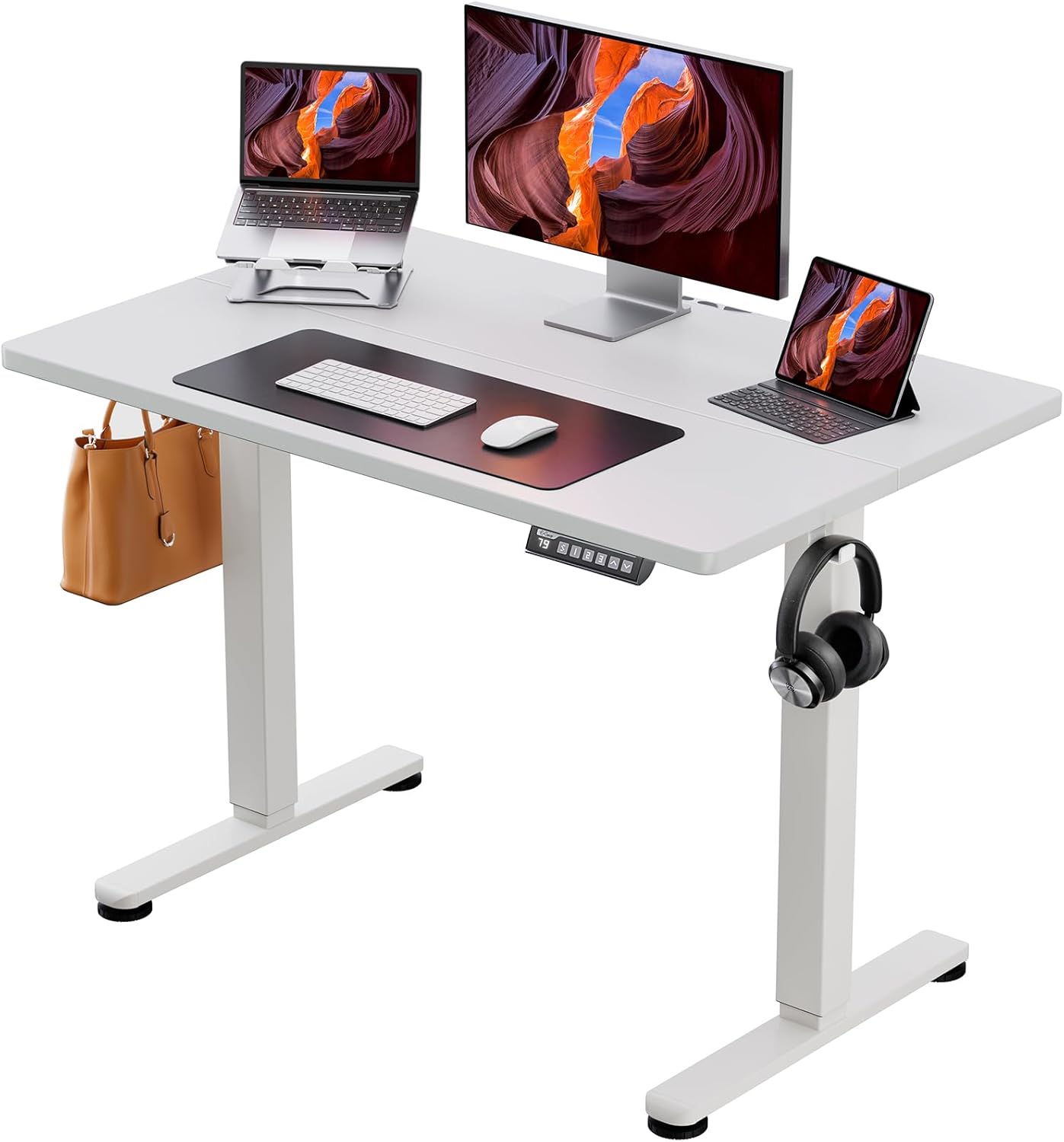 ErGear Electric Standing Desk Height Adjustable 100 x 60cm, Sit Stand Desk with...