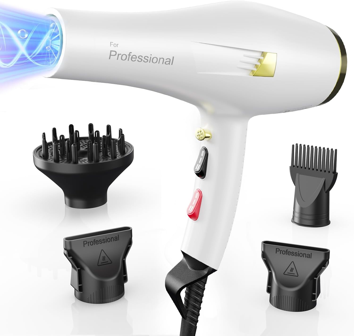 Professional Hair Dryer, Special Ionic Hairdryer with Powerful 2000W AC Motor, I...