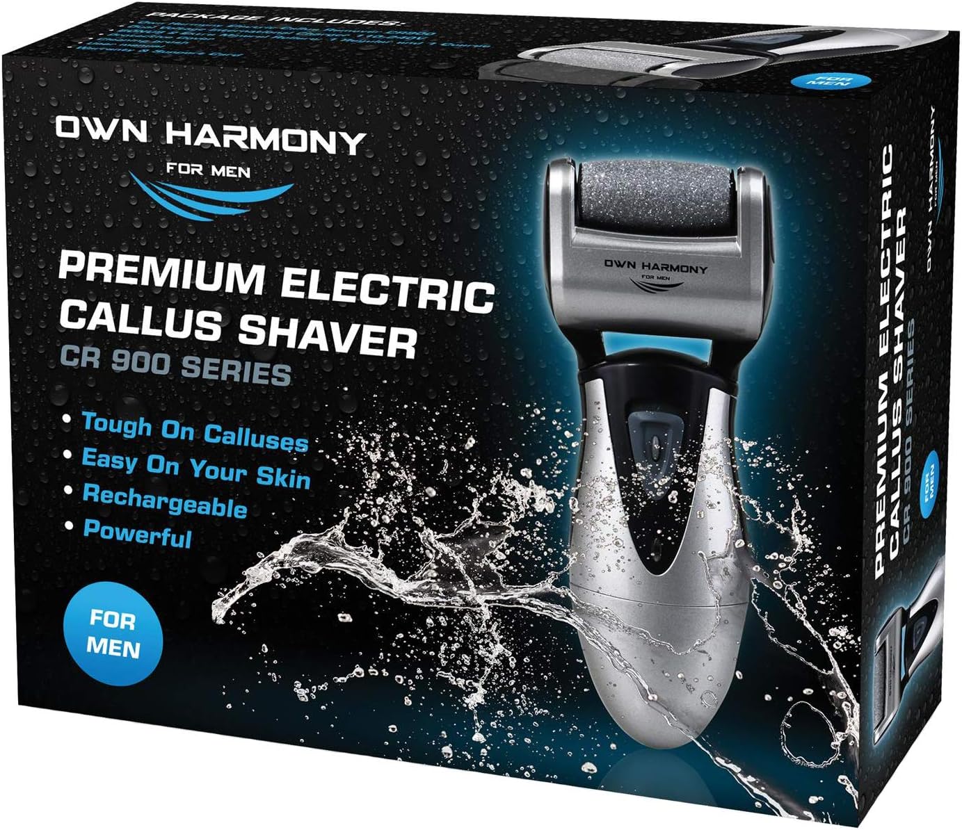 Electric Hard Skin Remover for Men by Own Harmony: Callus Remover- Rechargeable...