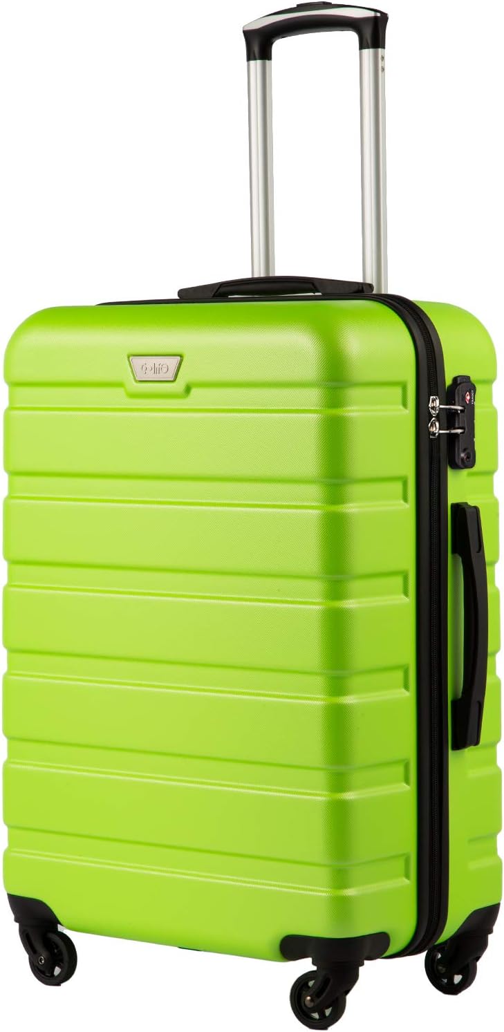 COOLIFE Suitcase Trolley Carry On Hand Cabin Luggage Hard Shell Travel Bag Light...