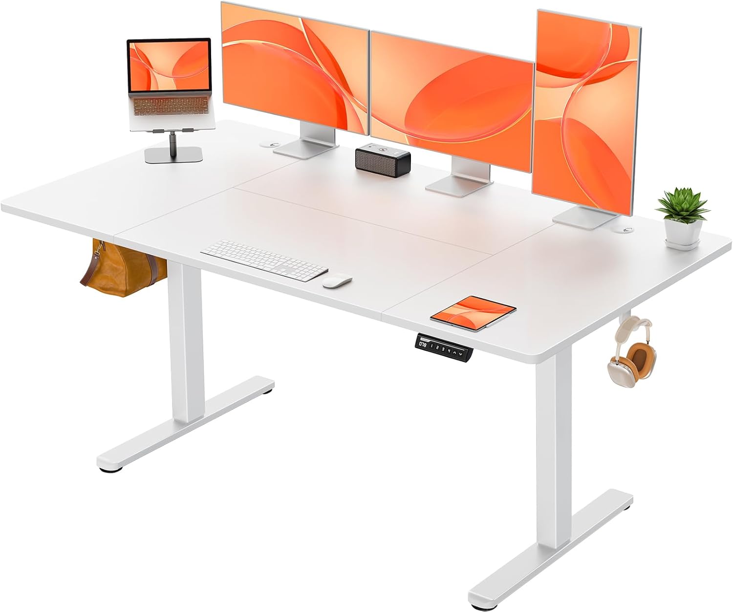 ErGear Electric Standing Desk Height Adjustable 160 x 80cm, Sit Stand Desk with...