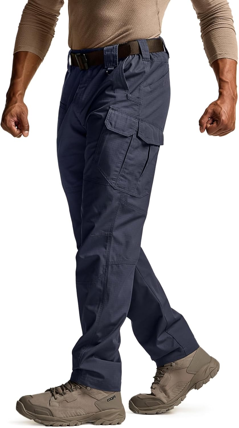 High-Quality CQR Men's Tactical Pants, Special Water Resistant Ripstop Cargo Pan...