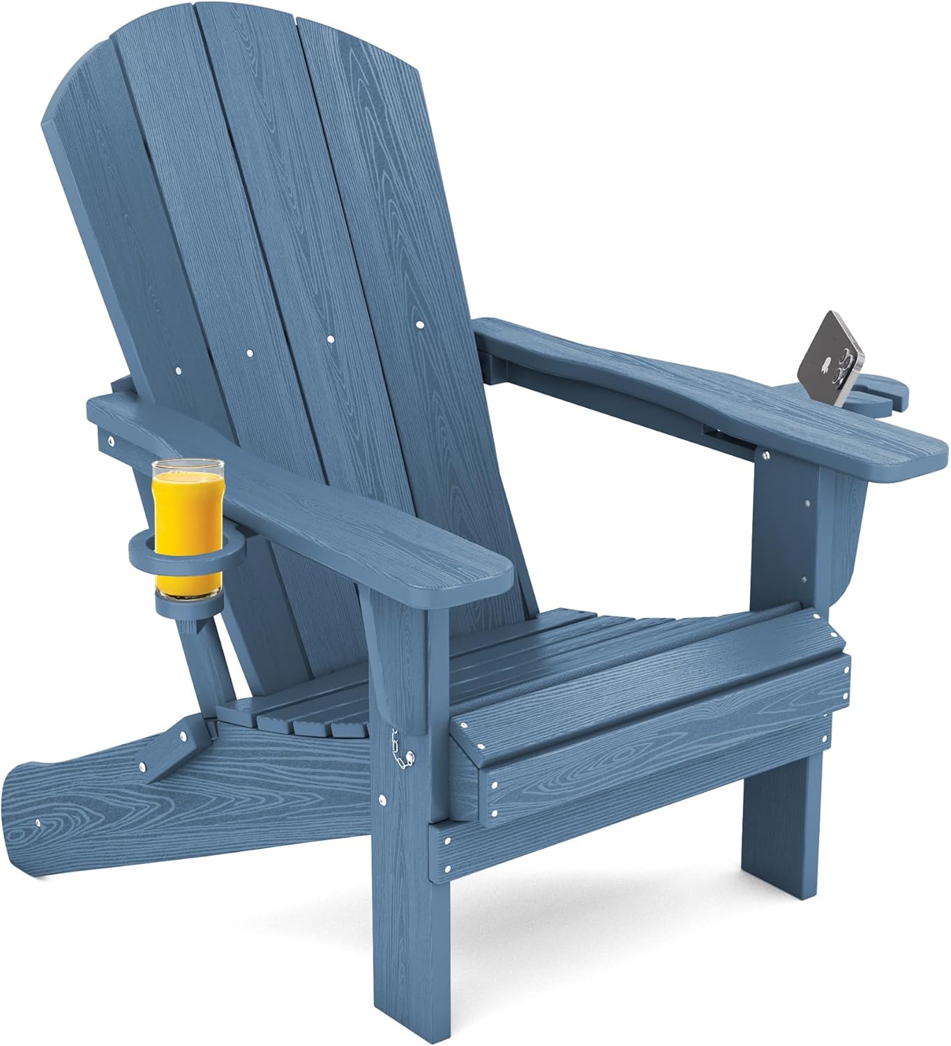 SERWALL Folding Adirondack Chair, HDPE Adirondack Chairs, Plastic Outdoor Chairs...