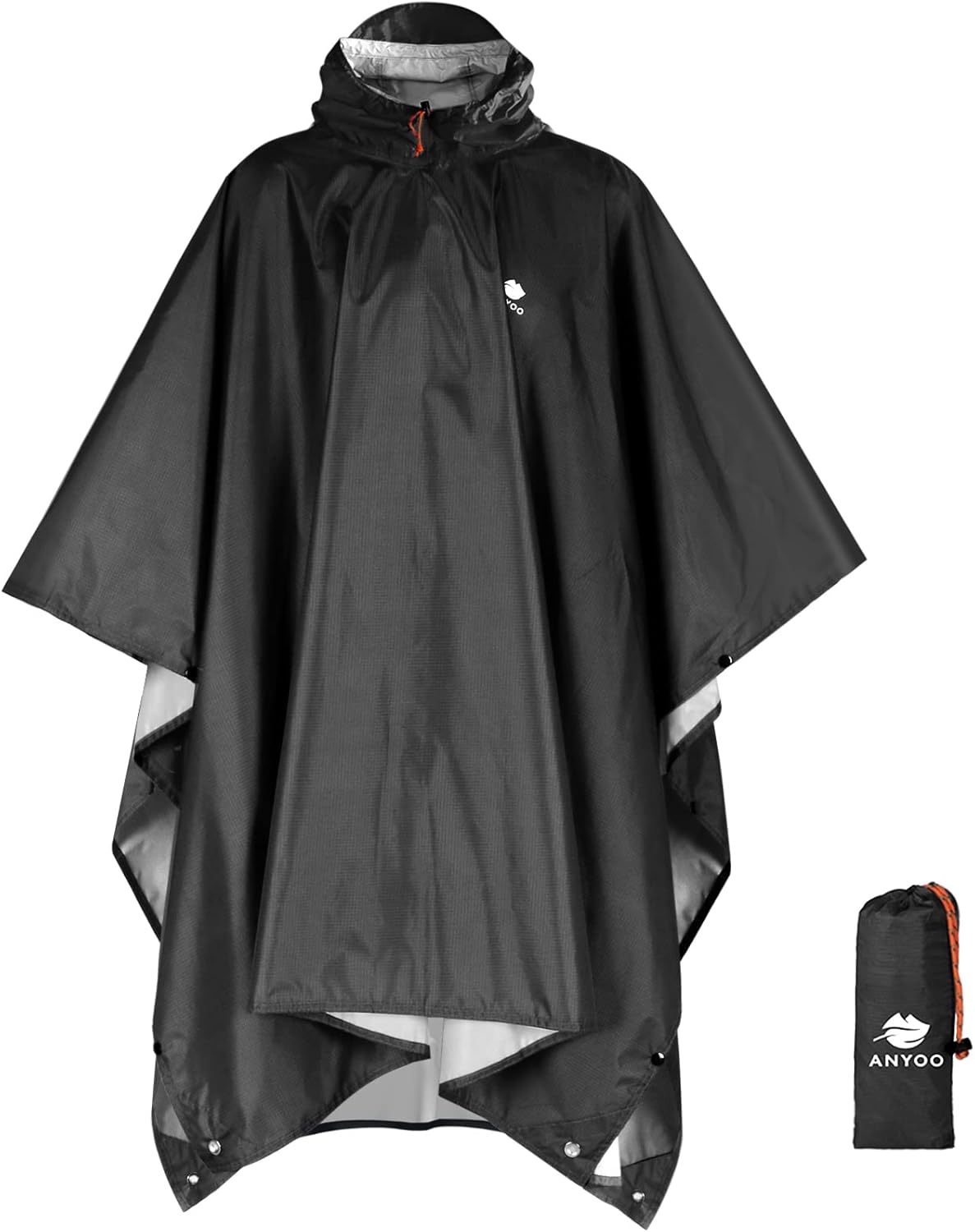 ANYOO Waterproof Rain Poncho Lightweight Reusable...