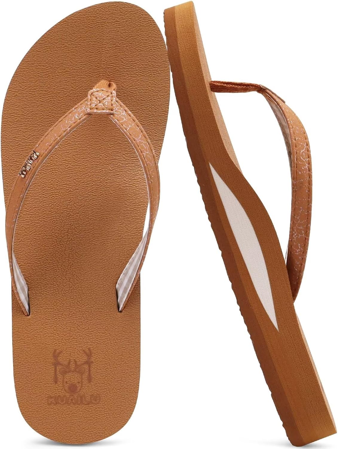 KuaiLu Womens Arch Support Flip Flops Comfortable Yoga Mat Slip on Summer Beach...