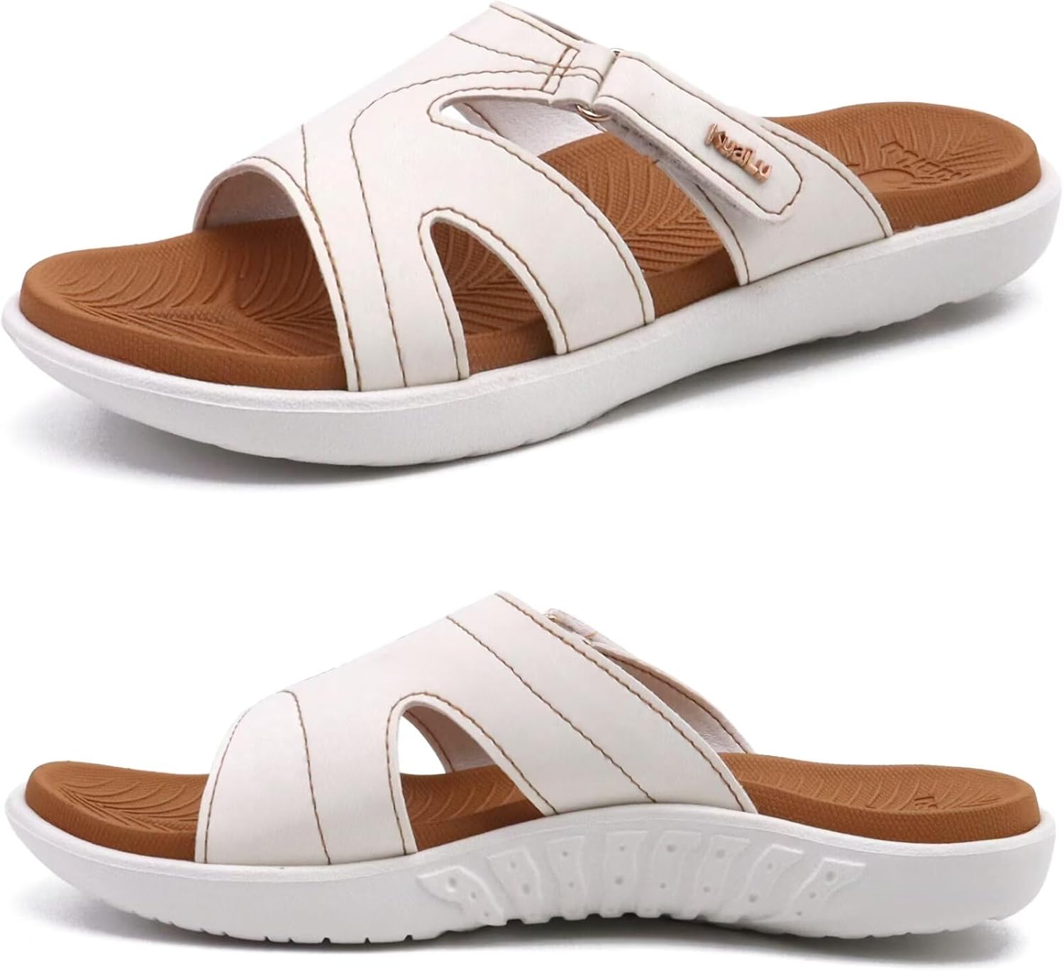 Stylish KuaiLu Womens Luxury Sandals, Fashionable Orthotic Slides With Lightweig...
