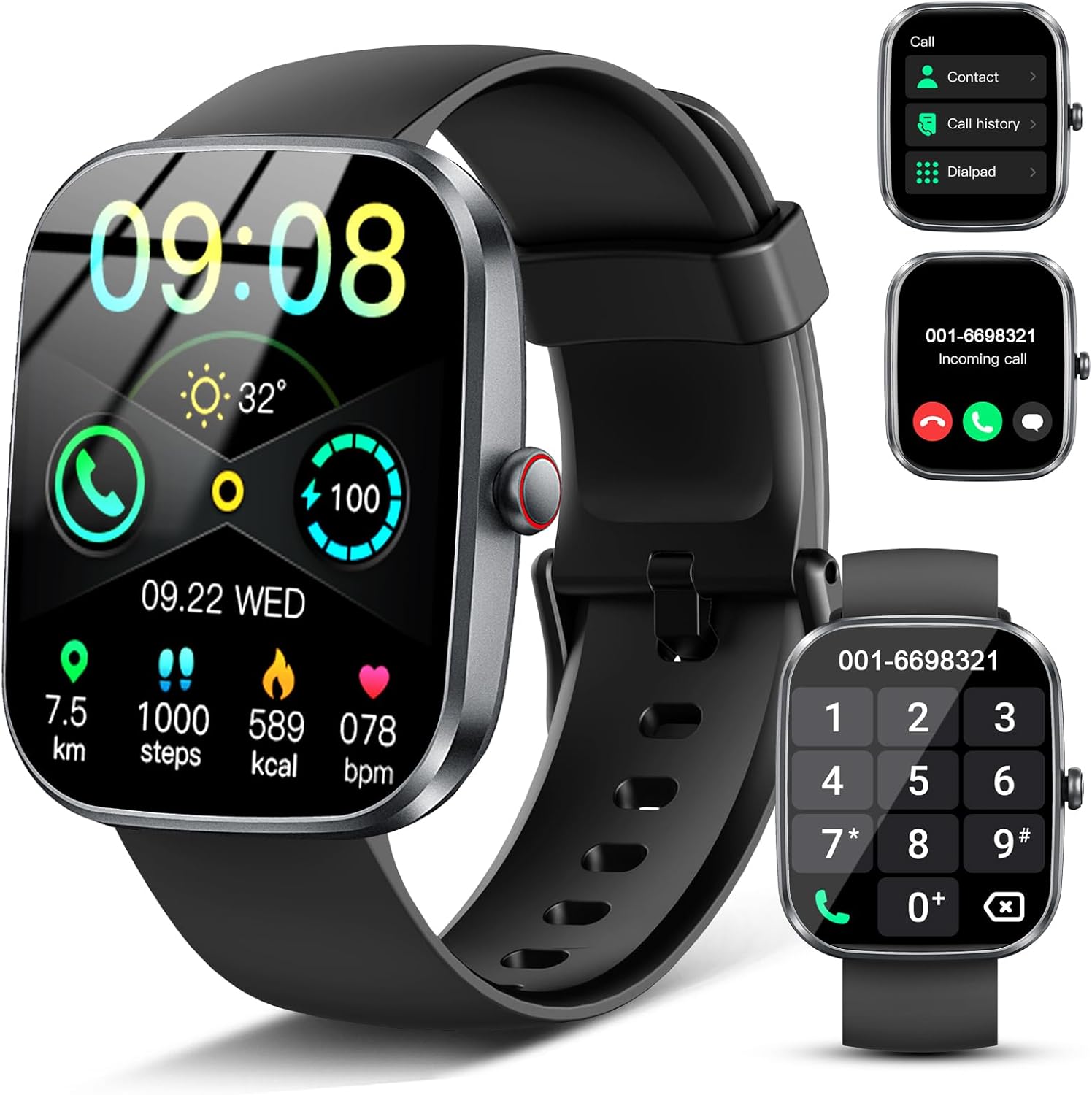 Smart Watch for Men Women, 2025 HD 1.91" Smartwatch with Answer/Make Calls, Hear...