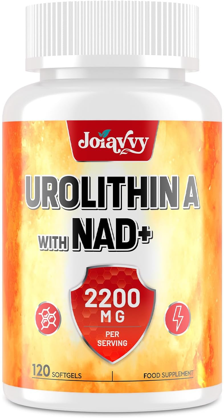Joiavvy Urolithin A Softgels 2000mg Per Serving, Pure Urolithin A with NAD+ 200m...