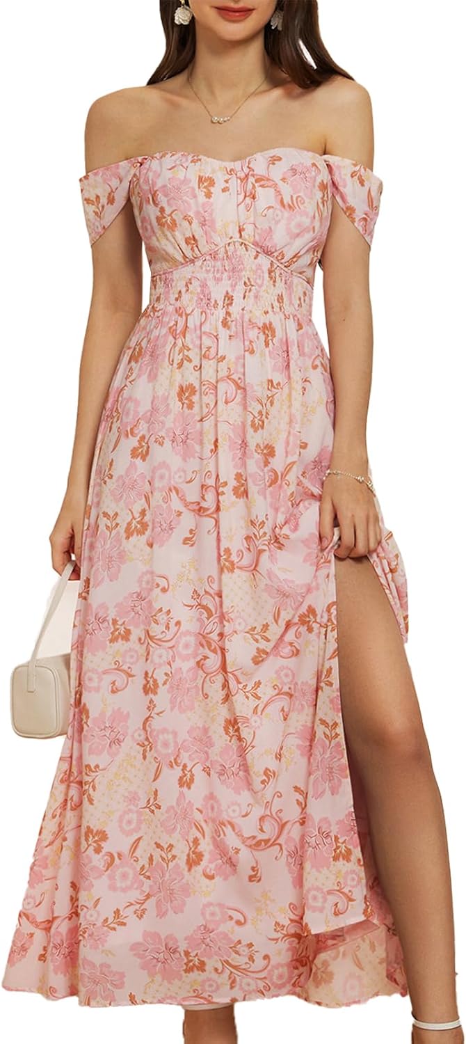 GRACE KARIN 2025 Summer Dress, Unique Women's Floral Print Maxi Dress, Special F...