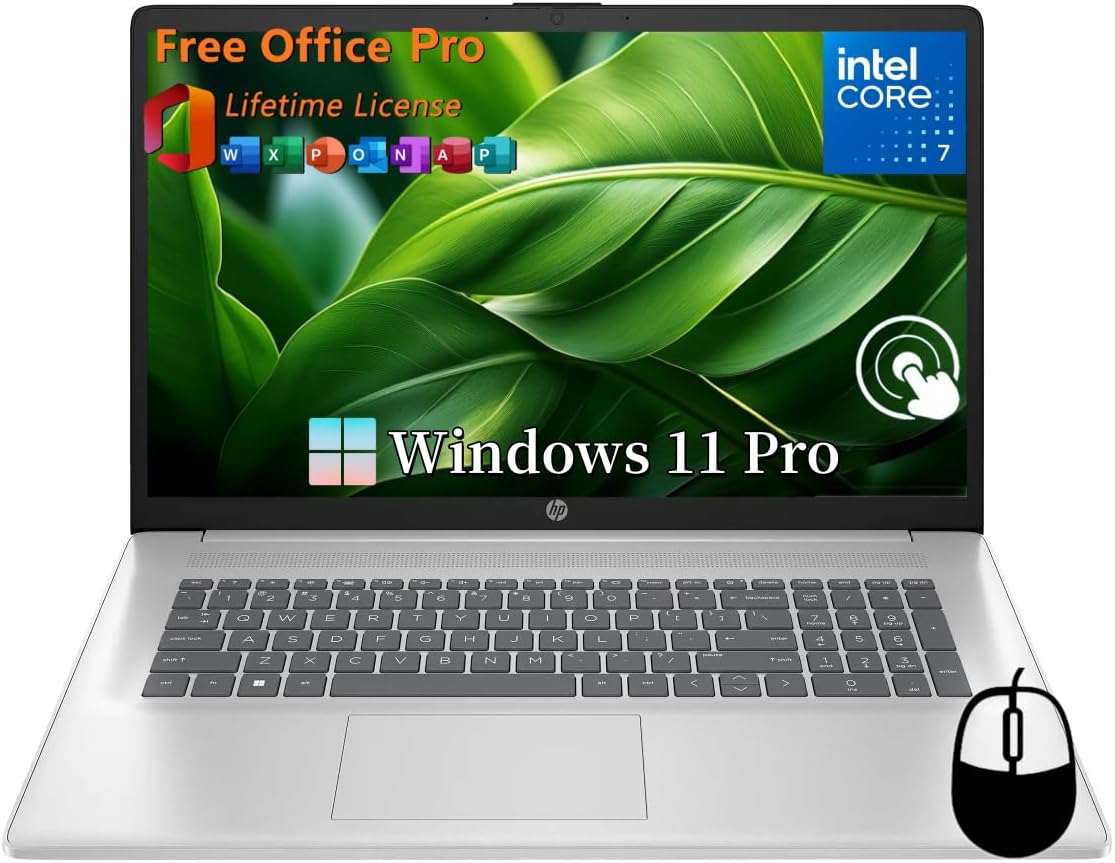 HP 17 Laptop, 17.3" HD+ Touchscreen, Core 7 150U Processor, 64 GB RAM, 2 TB SSD,...
