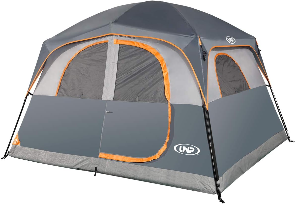 UNP Tents 6 Person Waterproof Windproof Easy Setup,Double Layer Family Camping T...
