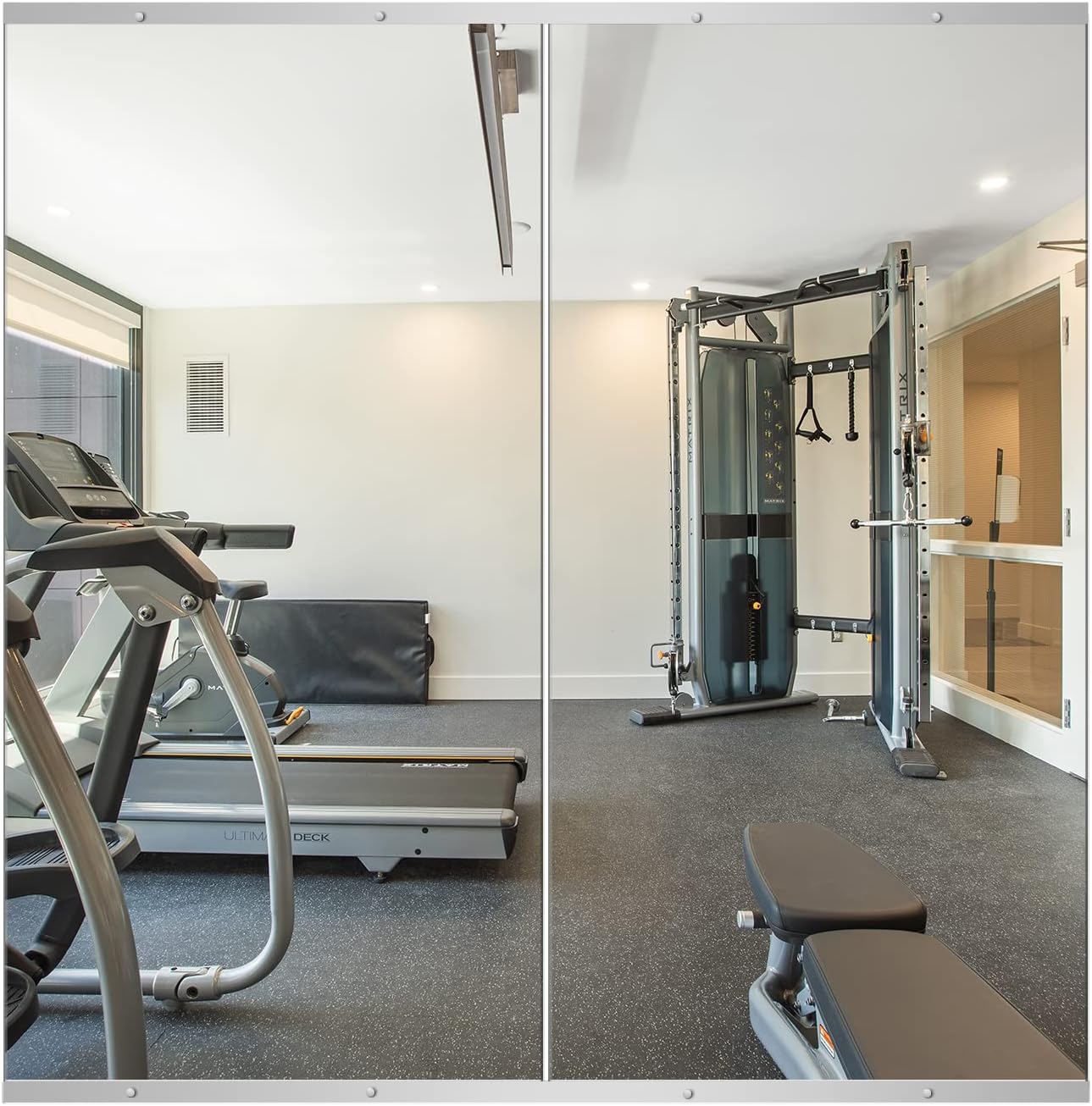 Home Gym Mirror, 48''x24''x2PCS, large Full Body Mirror for Yoga, Glass Frameles...