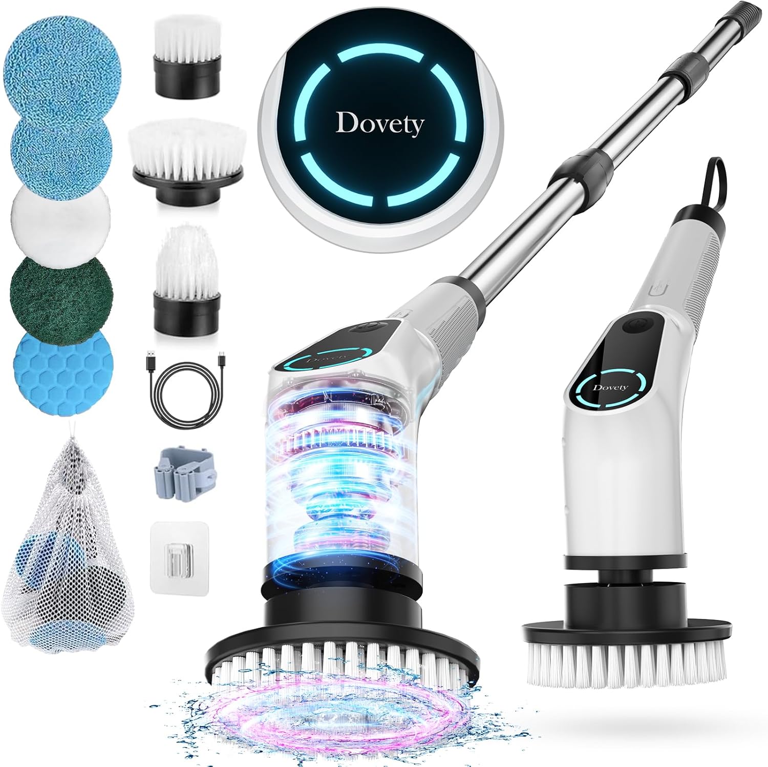 Electric Spin Scrubber, Cordless Cleaning Brush, S...