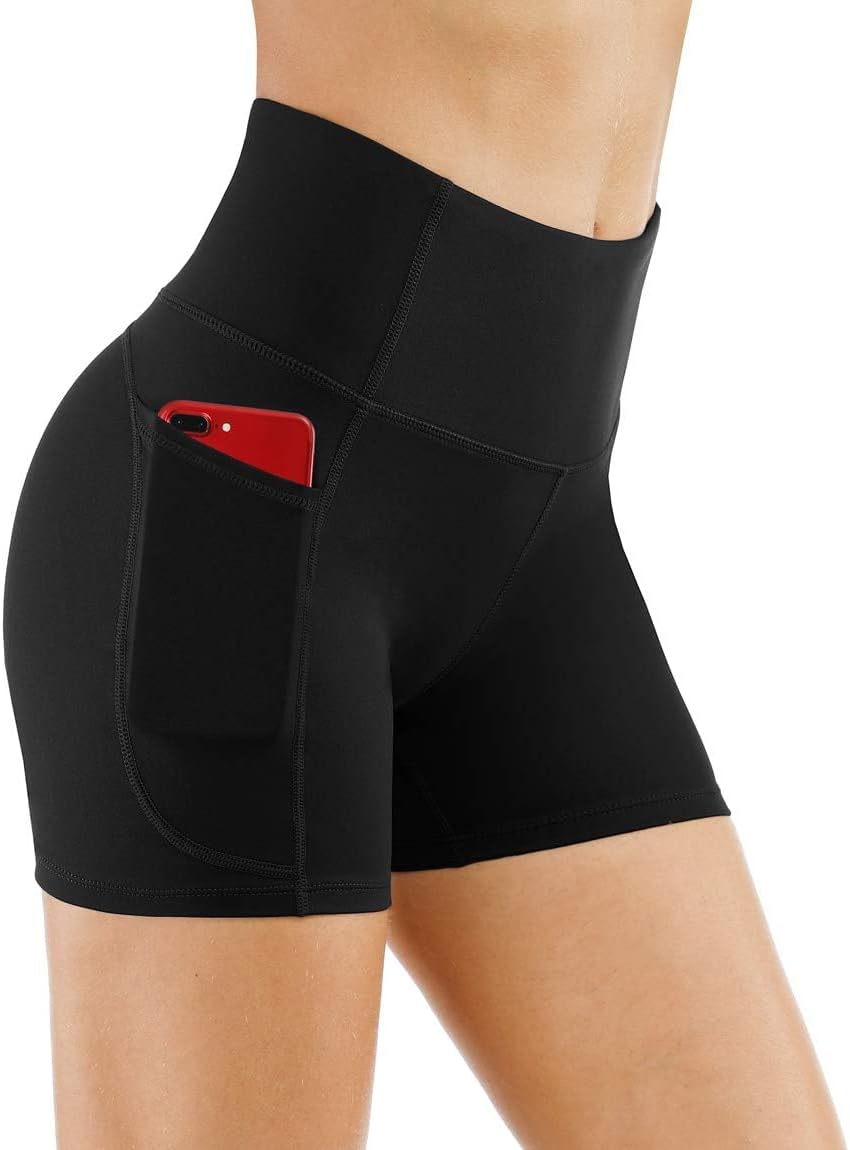 THE GYM PEOPLE High Waist Yoga Shorts, Special Women's Fitness Shorts for Tummy...