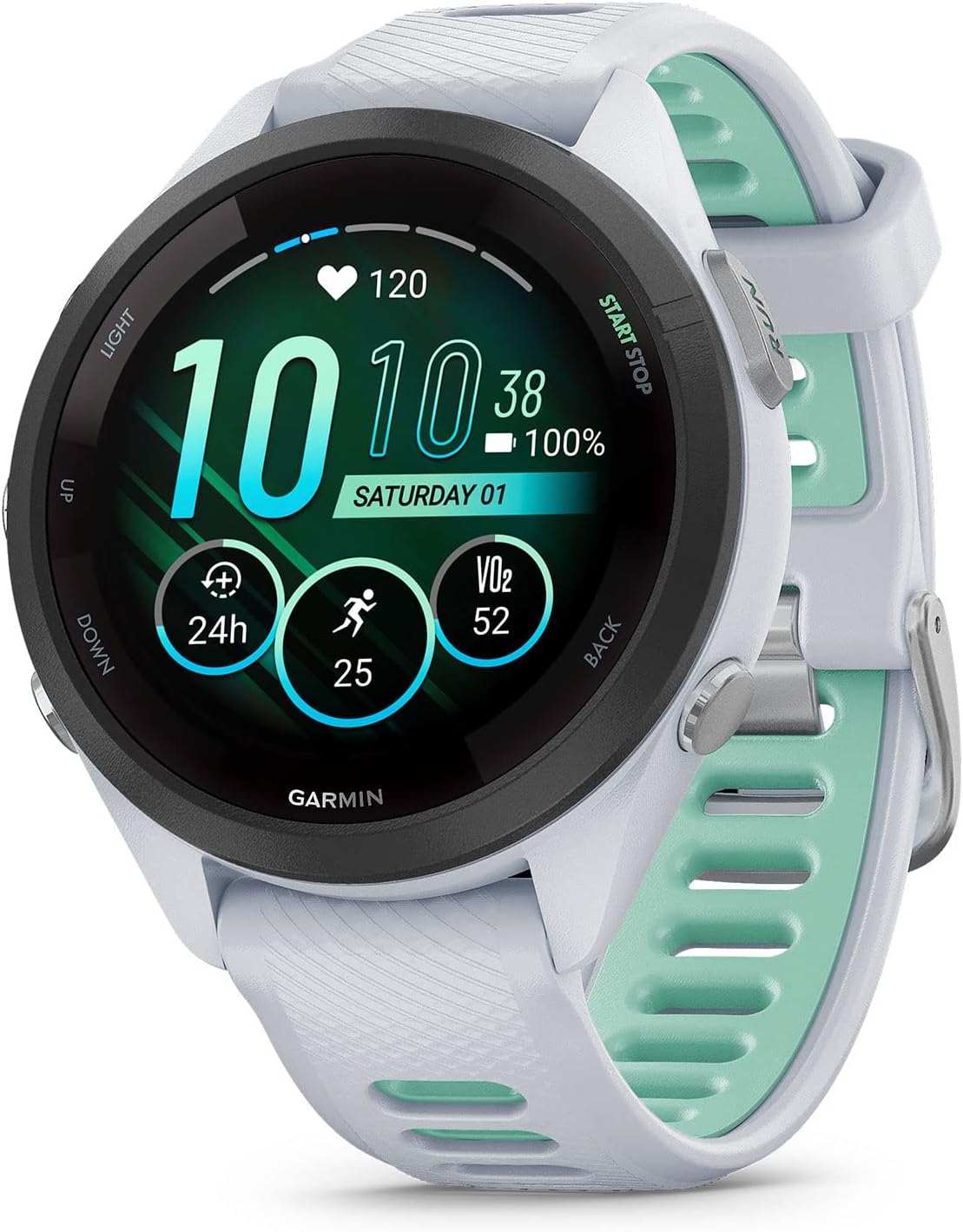 Garmin Forerunner 265S Running Smartwatch, Colorful AMOLED Display, Training Met...
