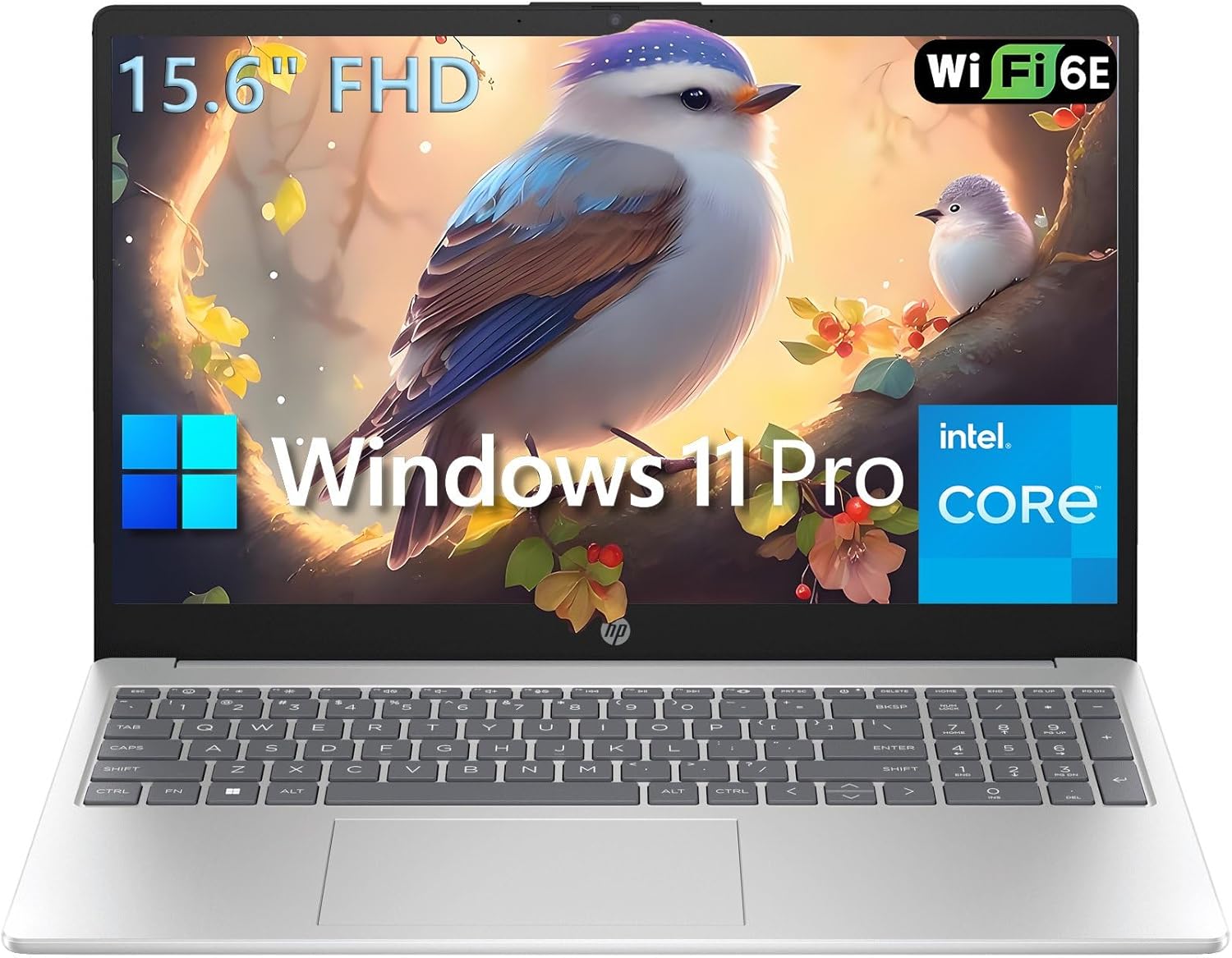 HP 15 15.6" FHD Laptop Computer Student and Business, Intel Quad-Core Processor...